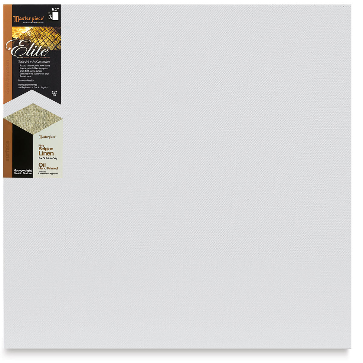 Masterpiece Elite Heavyweight Canvas - 54" x 54", Oil Primed