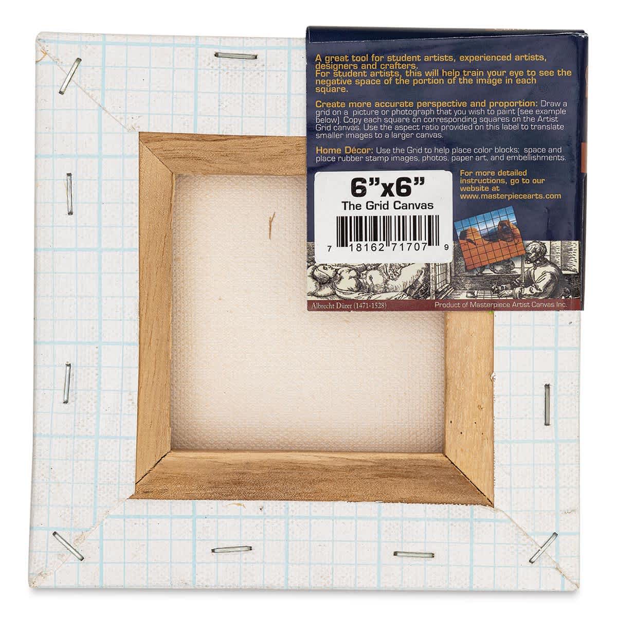 The Artist Grid 3/4" Profile Cotton Canvas - 6" x 6" back