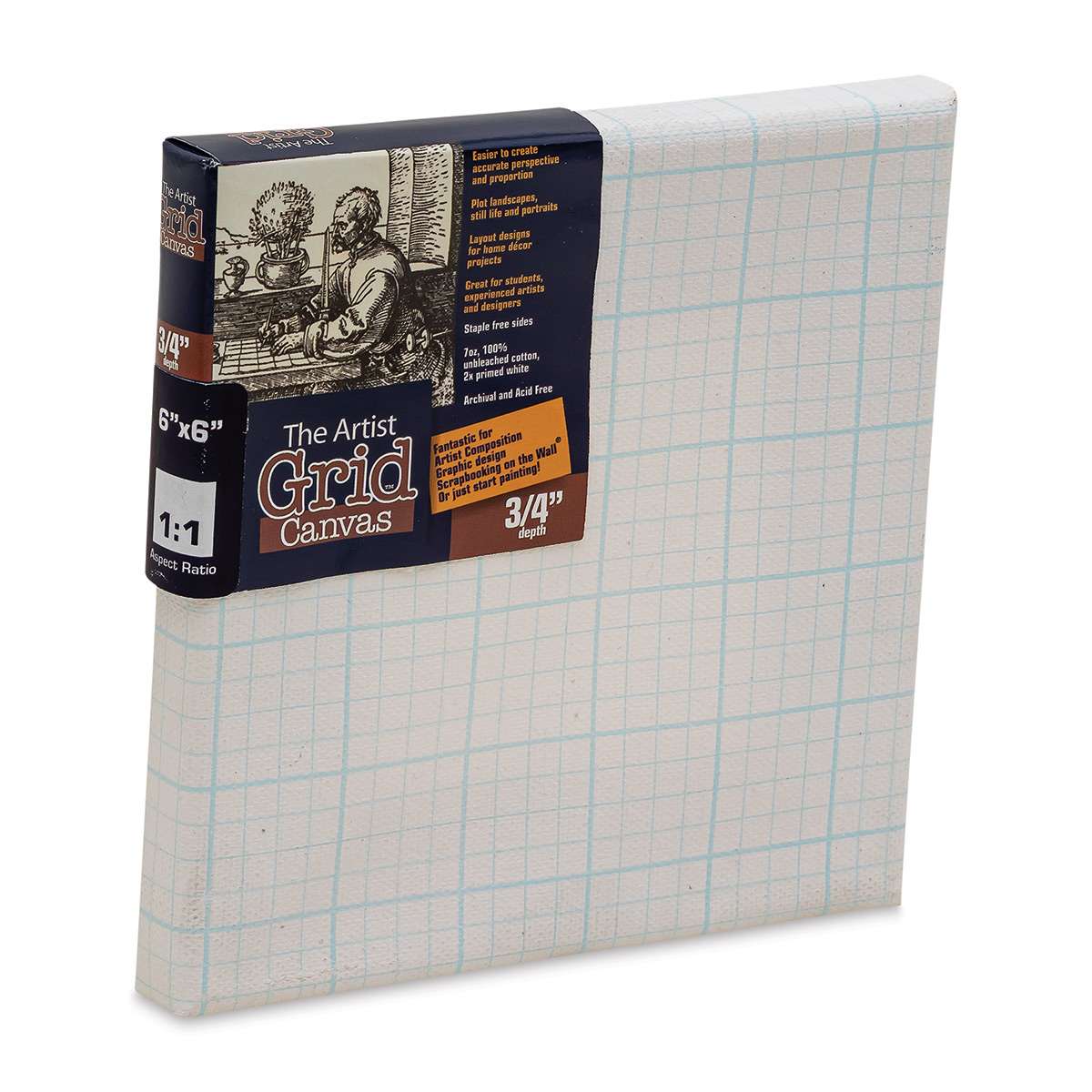 The Artist Grid 3/4" Profile Cotton Canvas - 6" x 6"