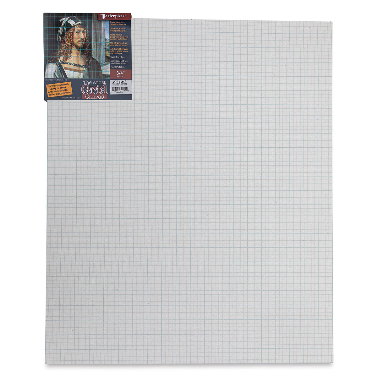 The Artist Grid 3/4" Profile Cotton Canvas - 20" x 24", Artist Grid front