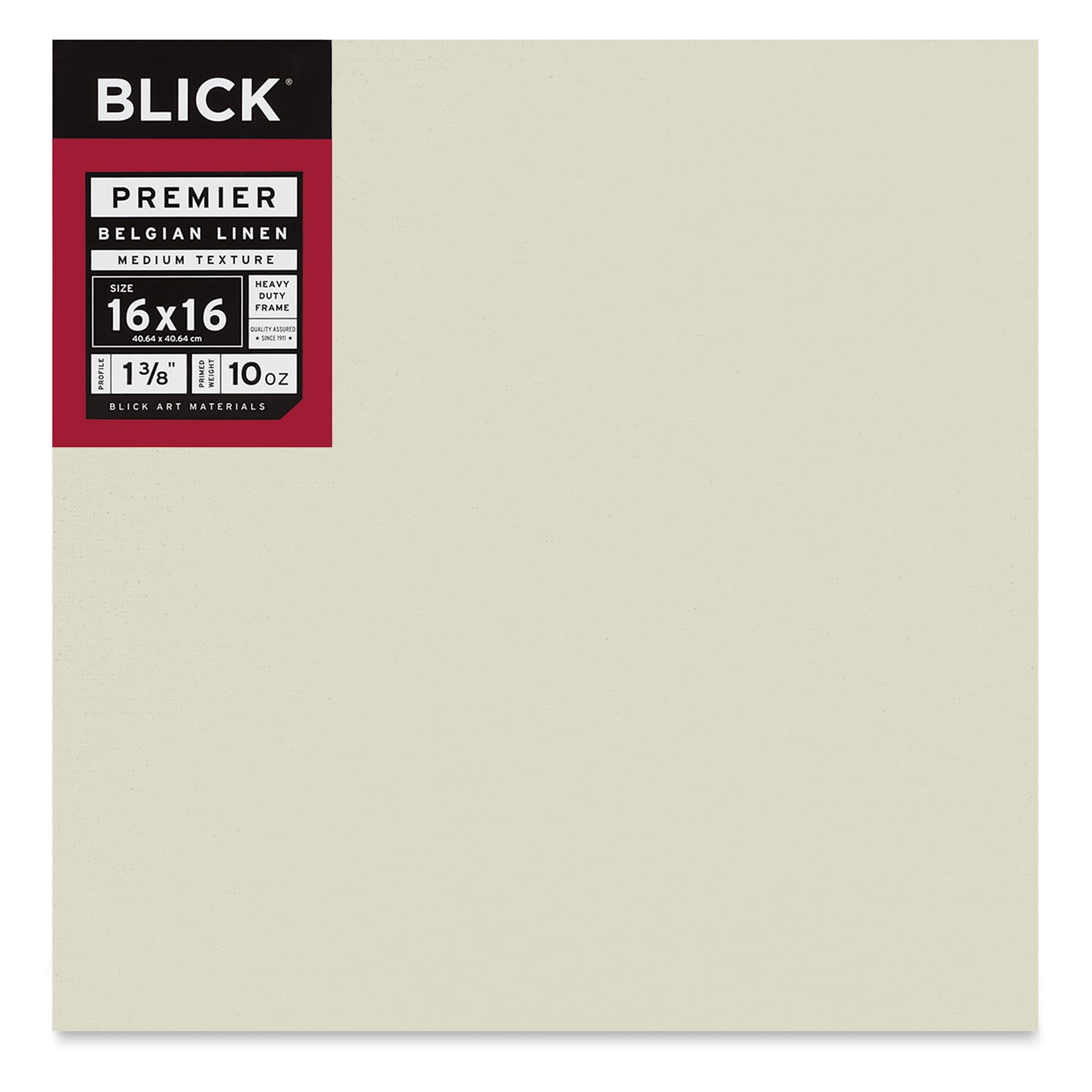 Blick Premier Belgian Linen - 16" x 16", Oil-Primed, 1-3/8" Profile, front