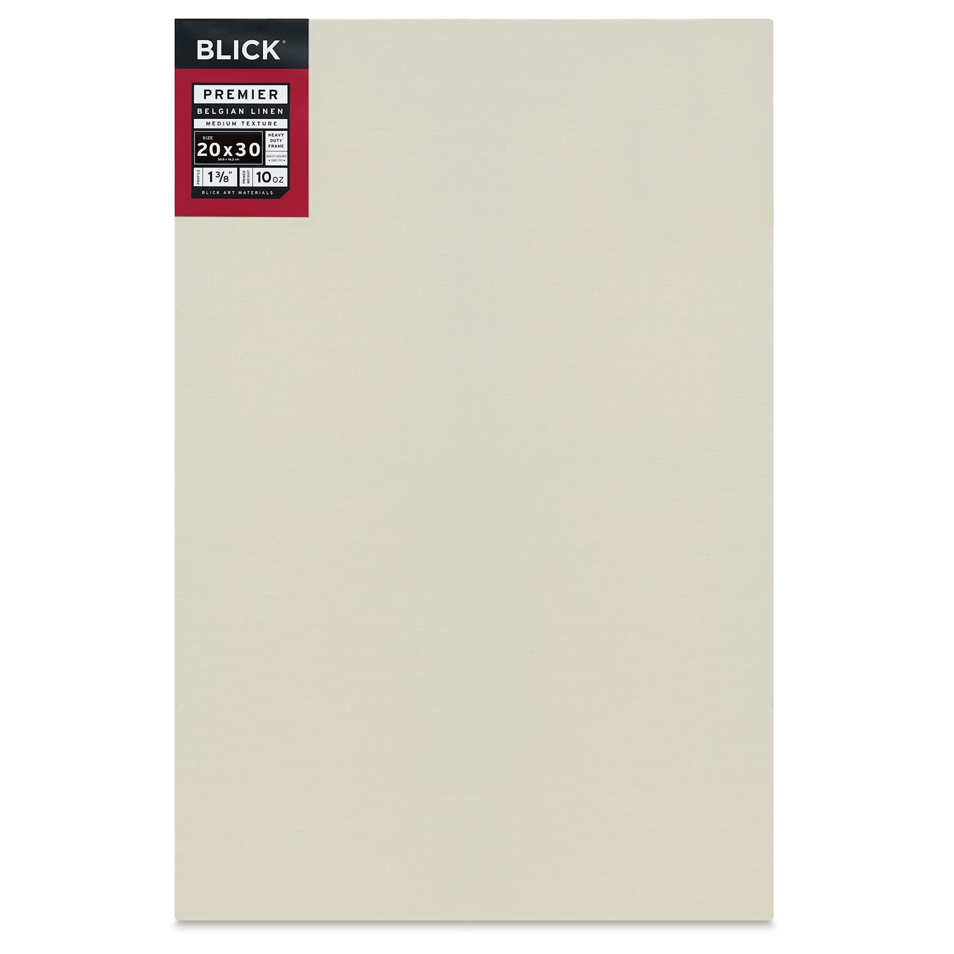 Blick Premier Belgian Linen - 20" x 30", Oil-Primed, 1-3/8" Profile, front