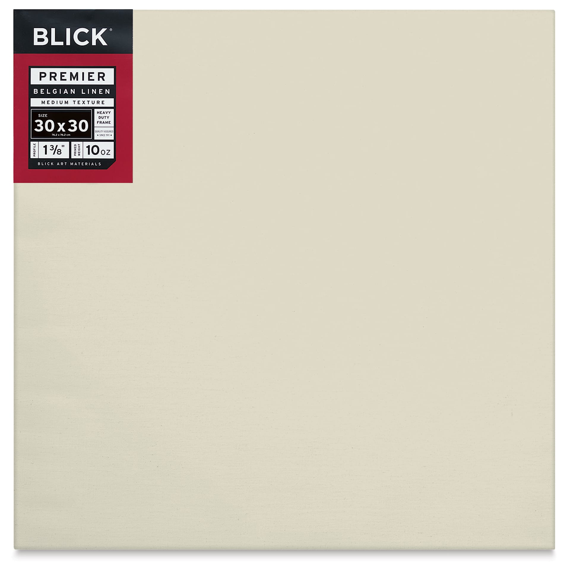 Blick Premier Belgian Linen - 30" x 30", Oil-Primed, 1-3/8" Profile, front
