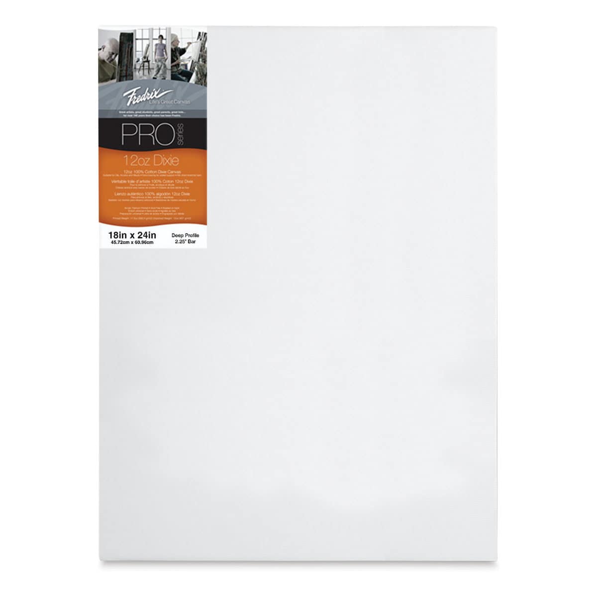 Fredrix Pro Series Dixie Museum Profile Canvas - 18" x 24", 2-1/4" Profile