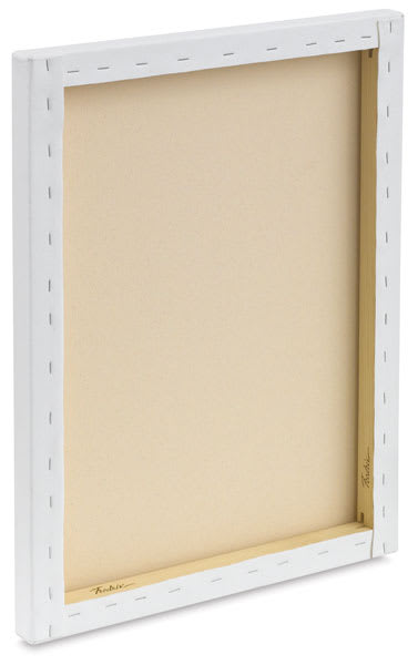 Fredrix Pro Series Dixie Cotton Canvas - Back of canvas showing Gallery profile thickness Fredrix Pro Series Dixie Cotton Canvas - Back of canvas showing Gallery profile thickness
