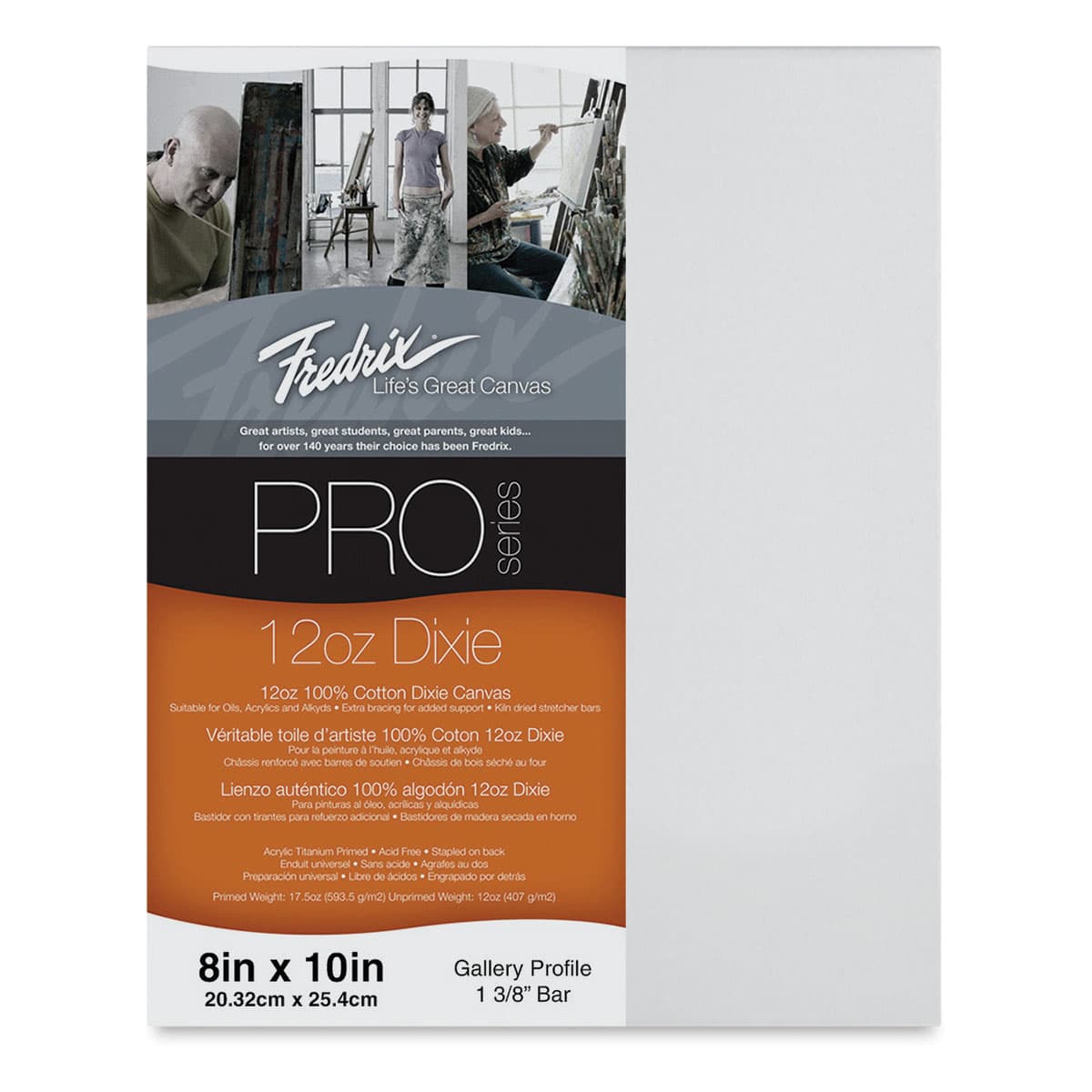 Fredrix Pro Series Dixie Gallery Profile Canvas - 8" x 10", 1-3/8" Profile Fredrix Pro Series Dixie Gallery Profile Canvas - 8" x 10", 1-3/8" Profile