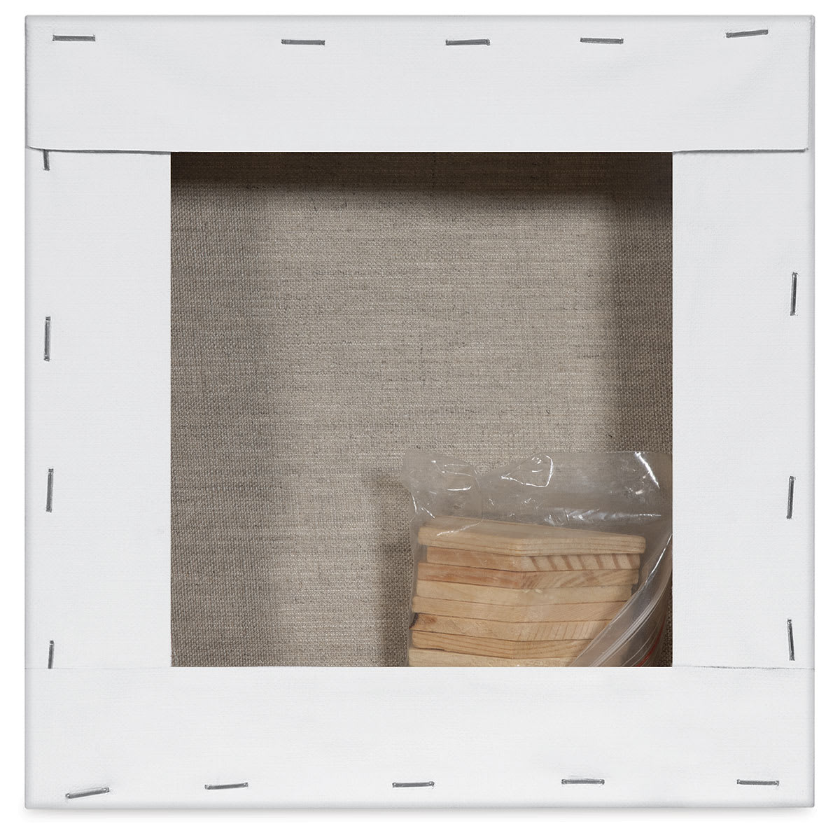 Blick Studio Linen Stretched Canvas - 8" x 8", Gallery 1-1/2" Profile (back)
