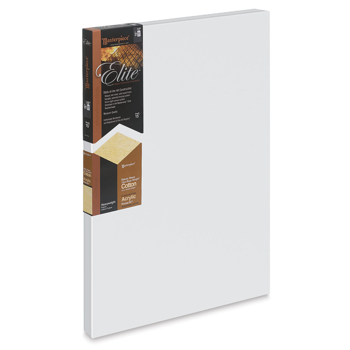 Masterpiece Elite Cotton Canvas - 12" x 15", Acrylic Primed