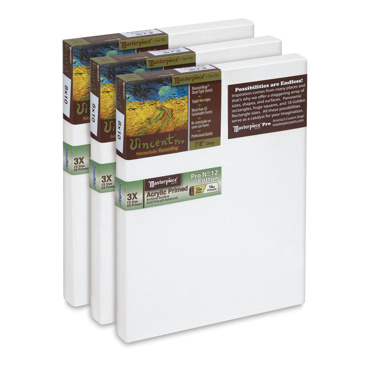 Vincent Pro Sausalito Canvas - Three canvases shown together
