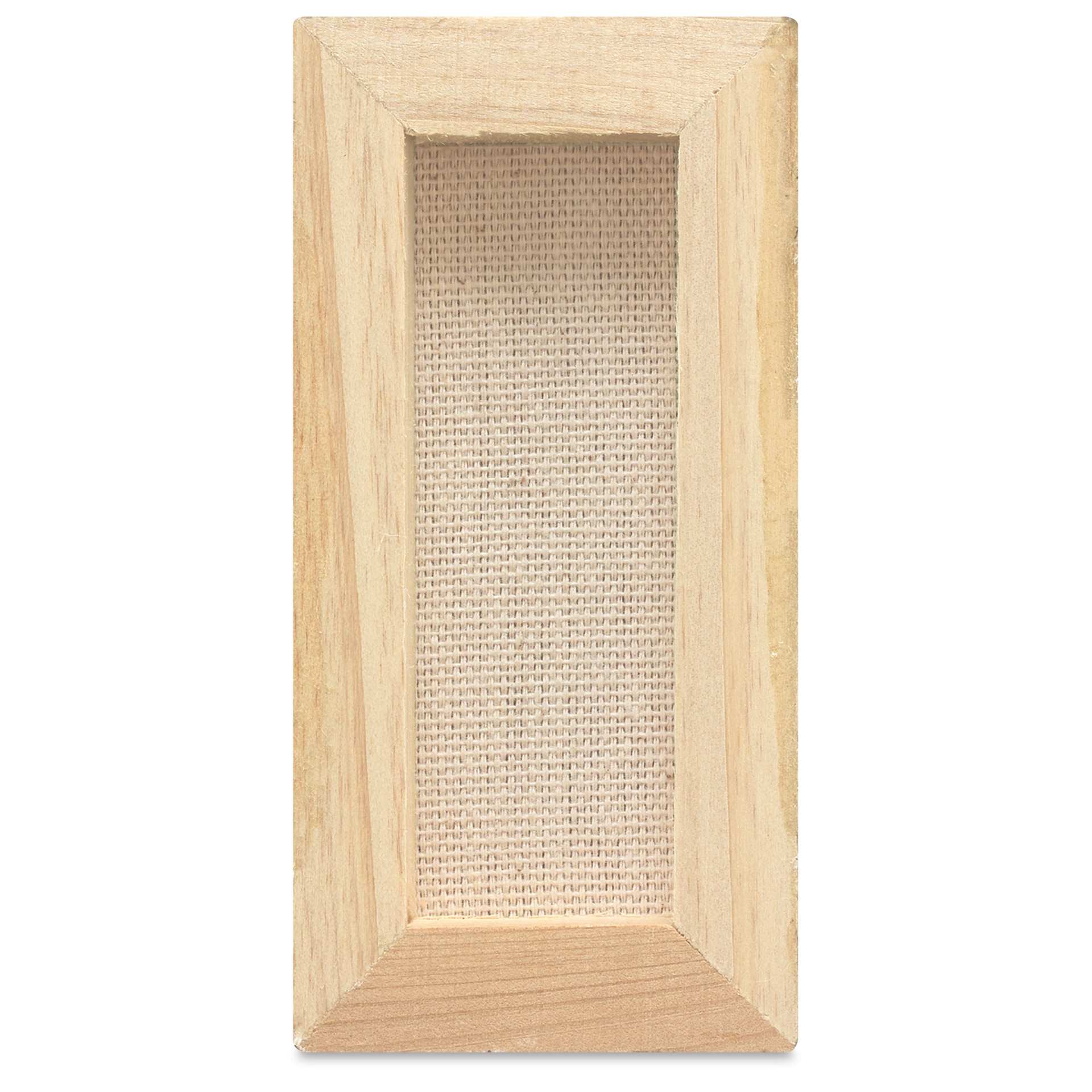 Blick Studio Mini Cotton Canvas - 2" x 4", White, Pkg of 4, back of canvas