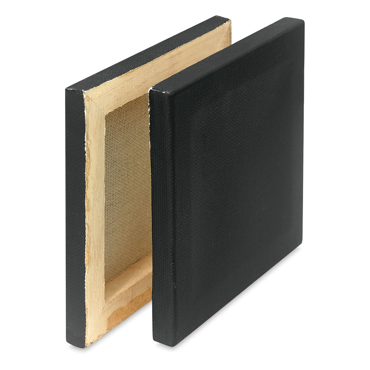Blick Studio Mini Cotton Canvas - 4'' x 4'', Black, Pkg of 2 out of package
