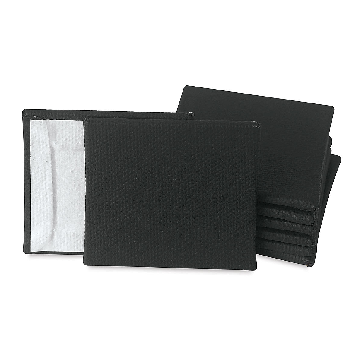 Blick Studio Mini Canvas Panel - 2'' x 2'', Black, Pkg of 8