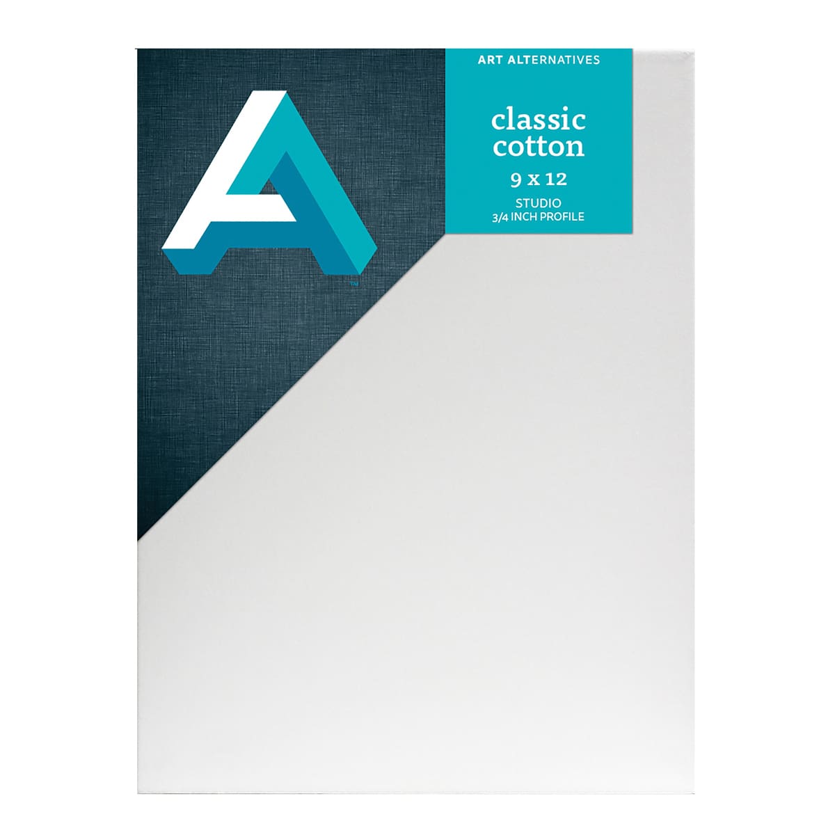 Art Alternatives Classic Cotton Stretched Canvas, Studio, .75 in Profile, 9 in x 12 in