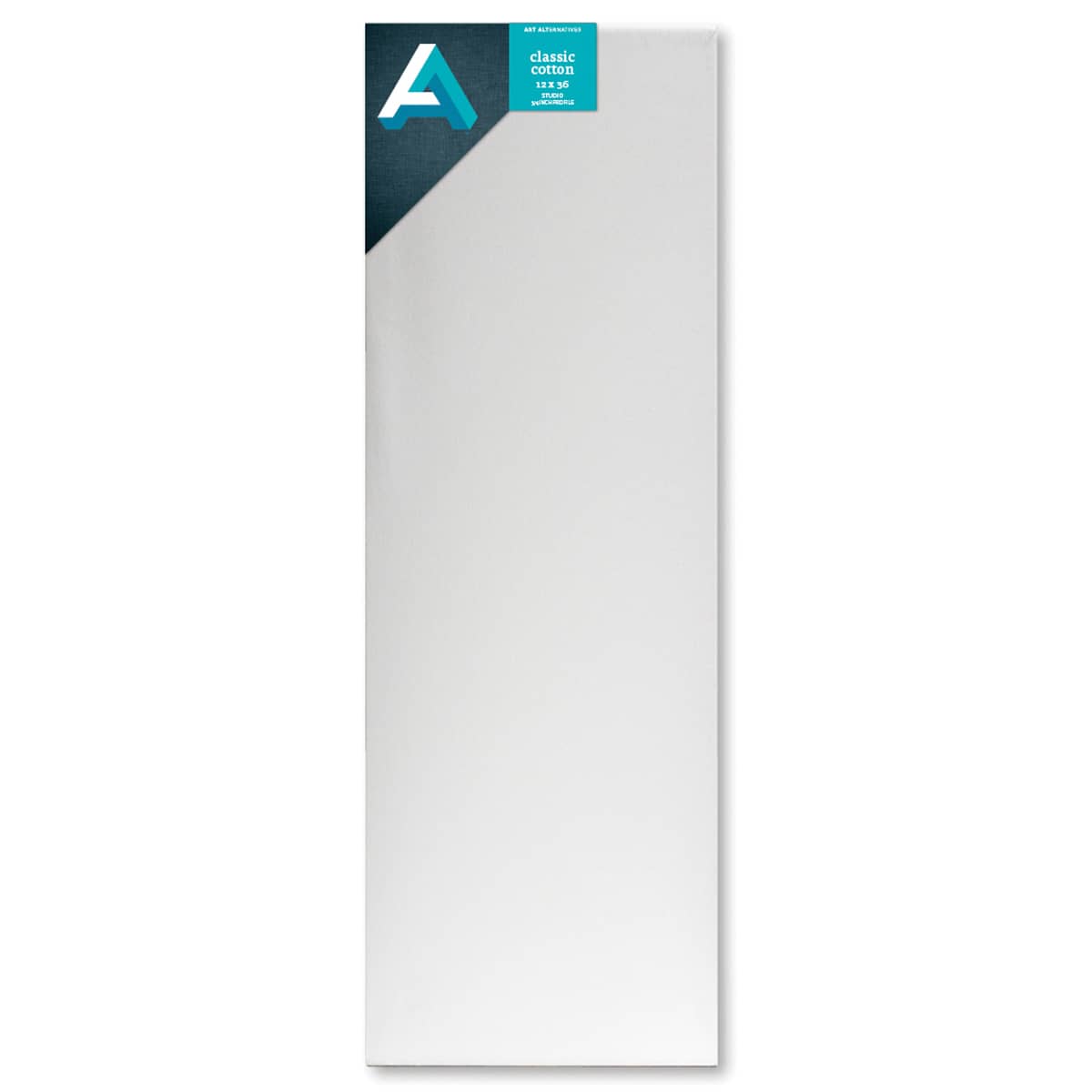 Art Alternatives Classic Cotton Stretched Canvas, Studio, .75 in Profile, 12 in x 36 in