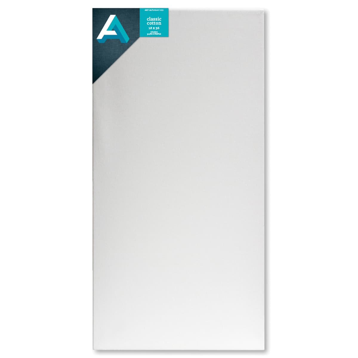 Art Alternatives Classic Cotton Stretched Canvas, Studio, .75 in Profile, 18 in x 36 in