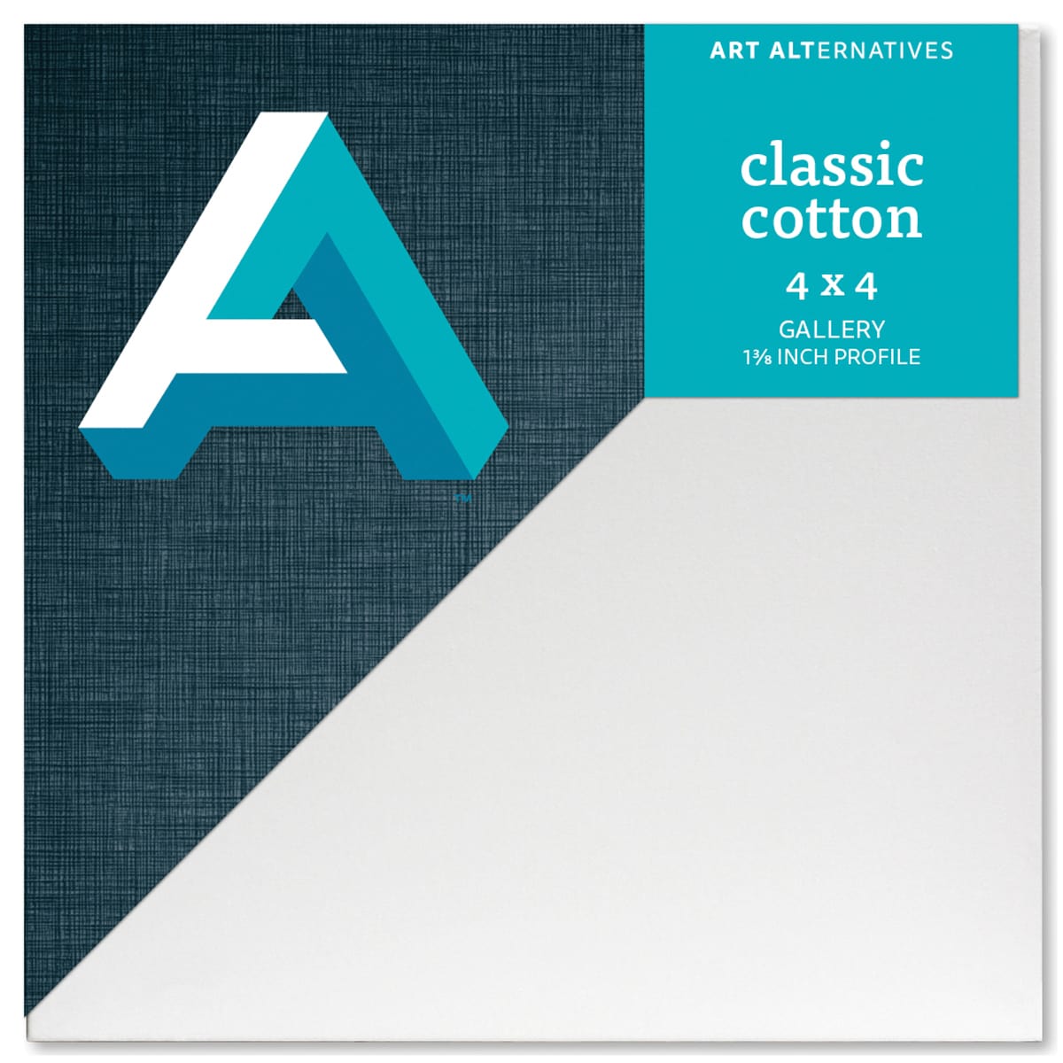 Art Alternatives Classic Cotton Stretched Canvas, Gallery, 1-3/8 in Profile, 4 in x 4 in