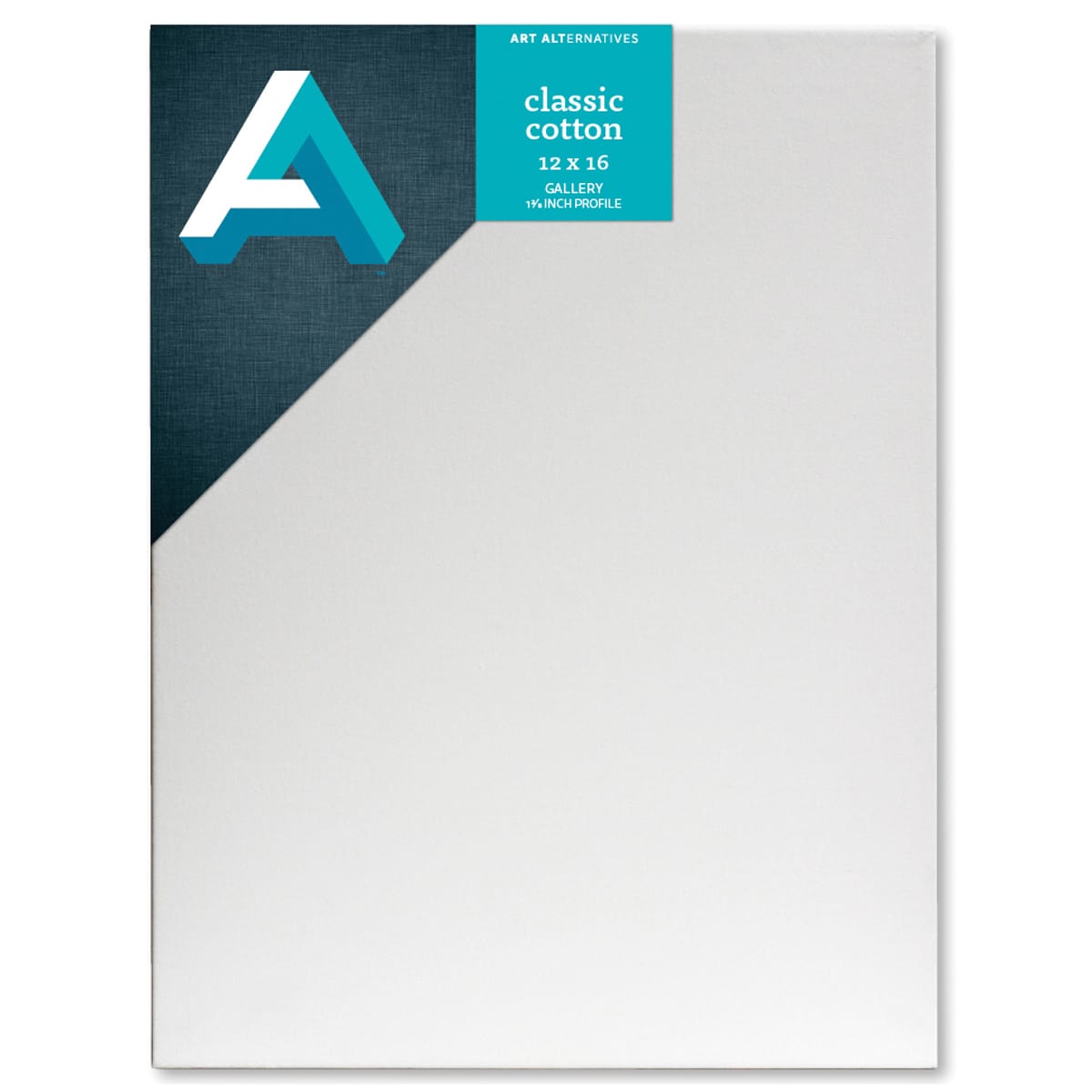 Art Alternatives Classic Cotton Stretched Canvas, Gallery, 1-3/8 in Profile, 12 in x 16 in