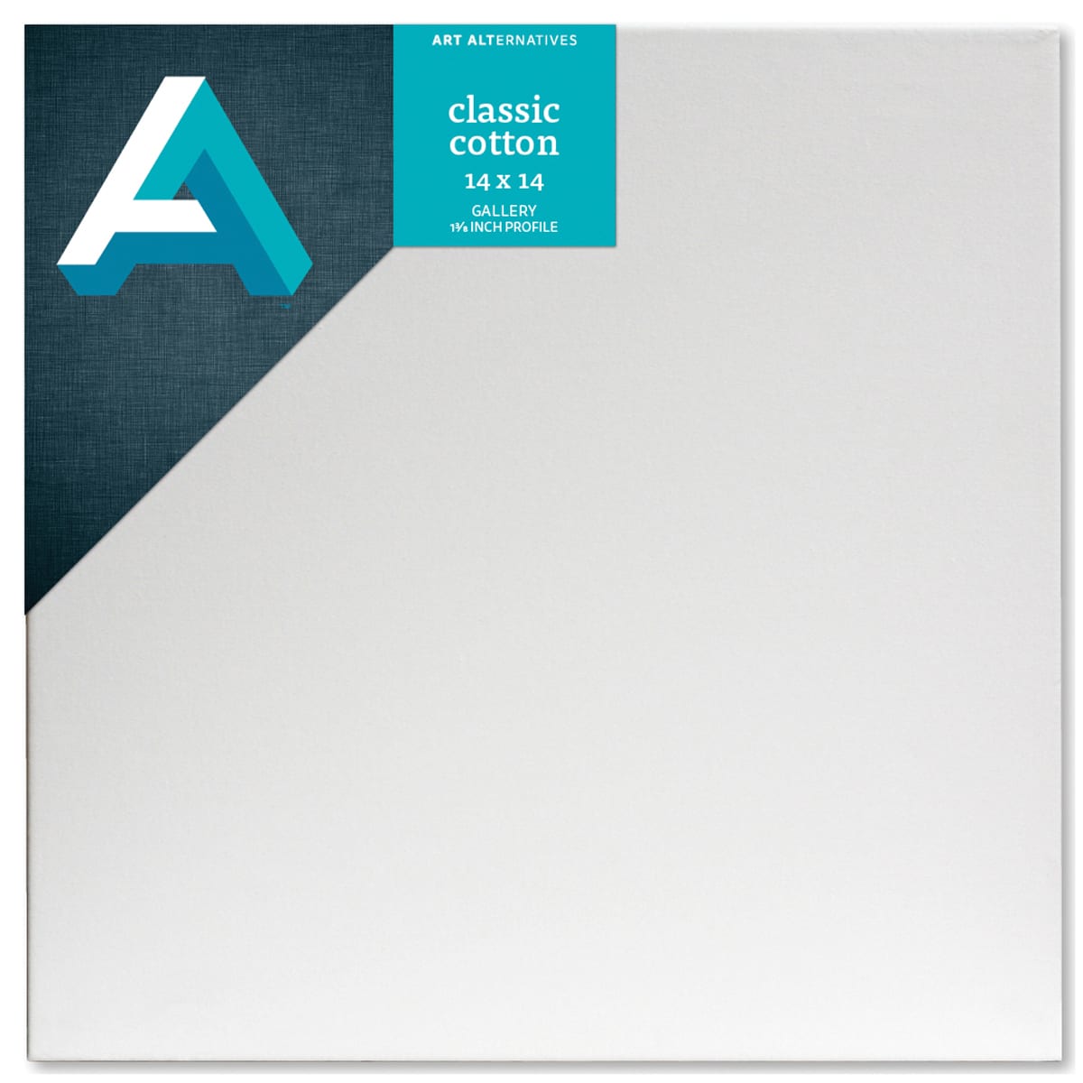 Art Alternatives Classic Cotton Stretched Canvas, Gallery, 1-3/8 in Profile, 14 in x 14 in