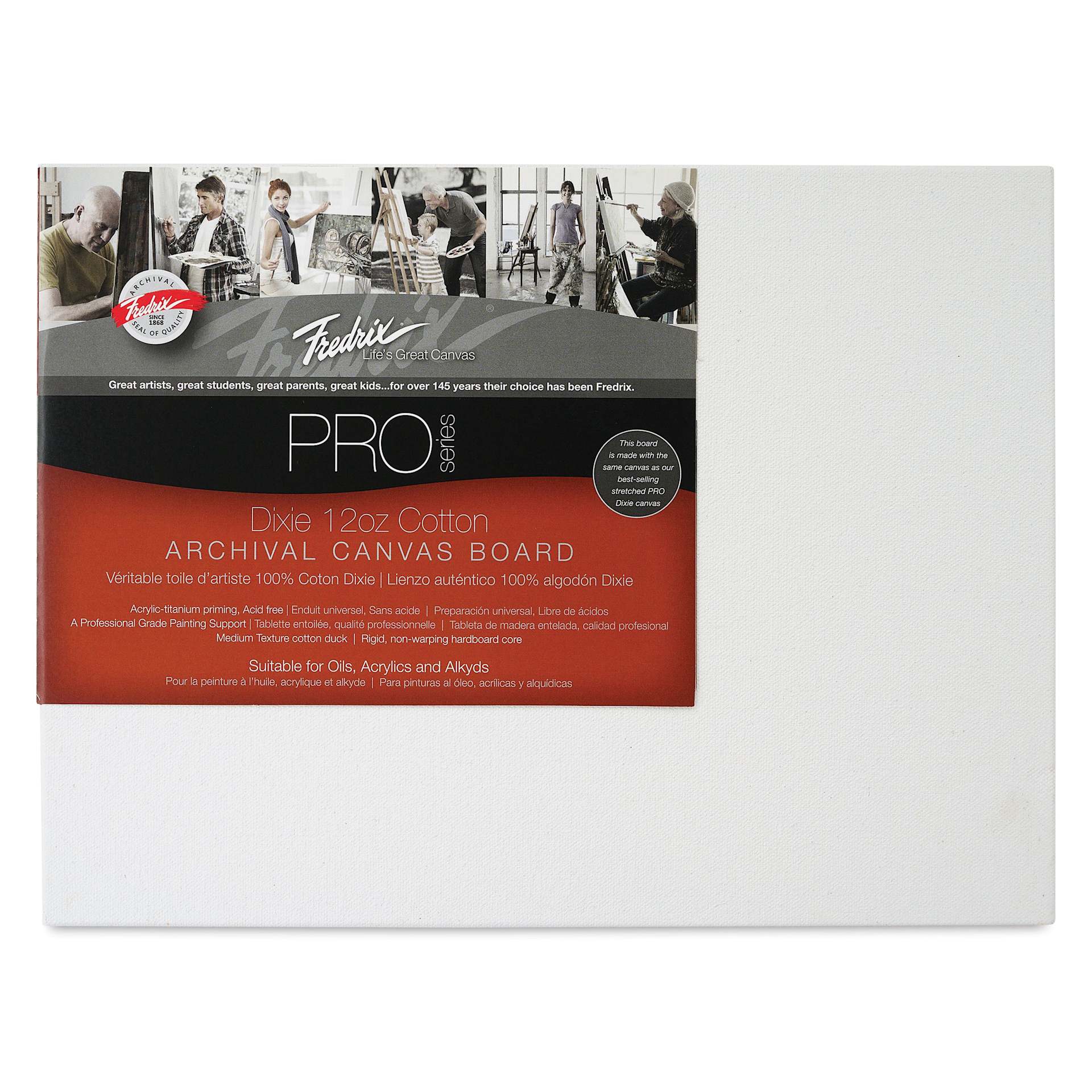 Fredrix Pro Series Dixie Archival Canvas Board - 9" x 12" 