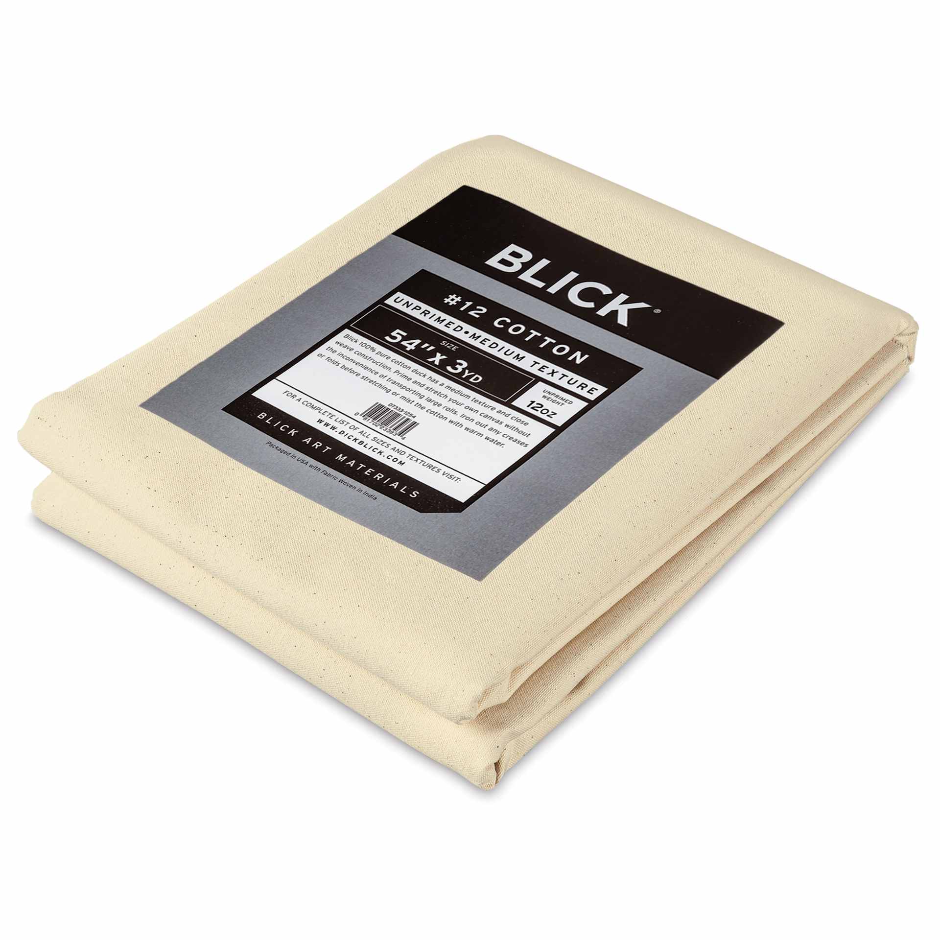 Blick Canvas Blanket - 54" x 3 yards, Cotton, close-up of label