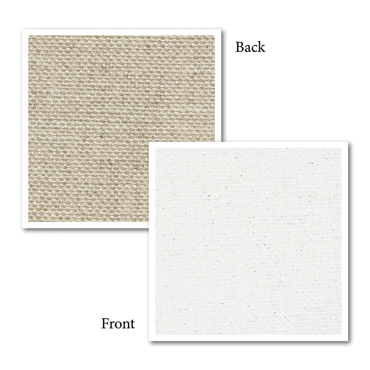 Caravaggio 512 Linen Roll - 83" x 5 yds , Single Weave, Medium Texture showing front and back