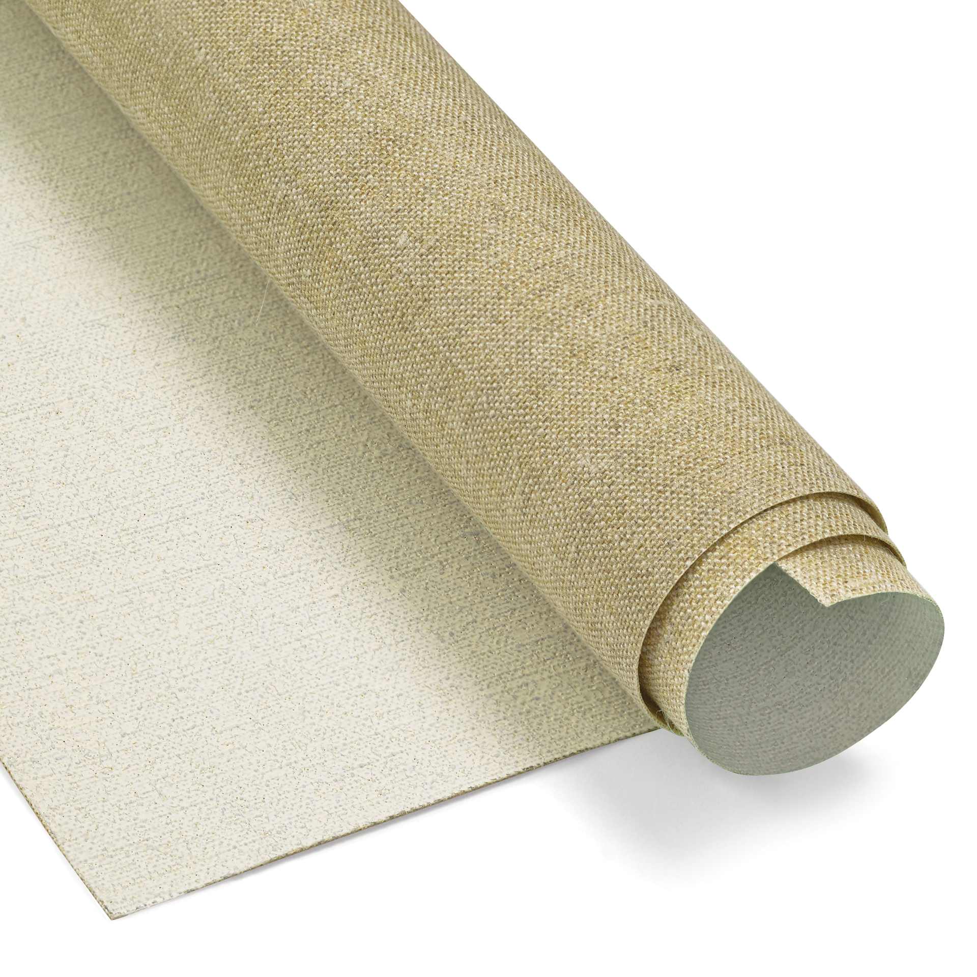 Claessens Linen Canvas Roll - 82" x 5-1/2 yds, Oil Primed, No, 12, Smooth Texture, close-up of roll
