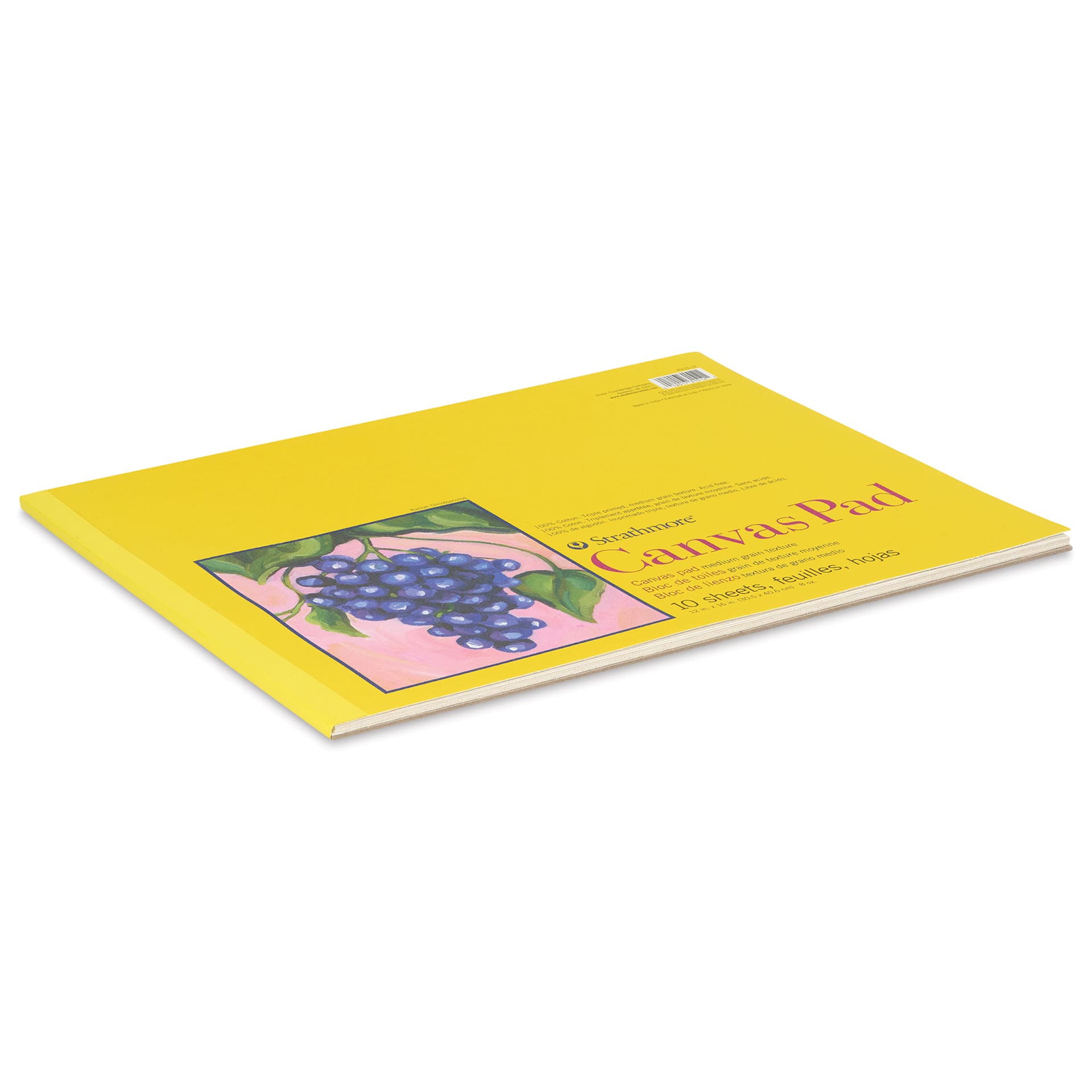 Strathmore 300 Series Cotton Canvas Pad - 12" x 16", 10 Sheets side view