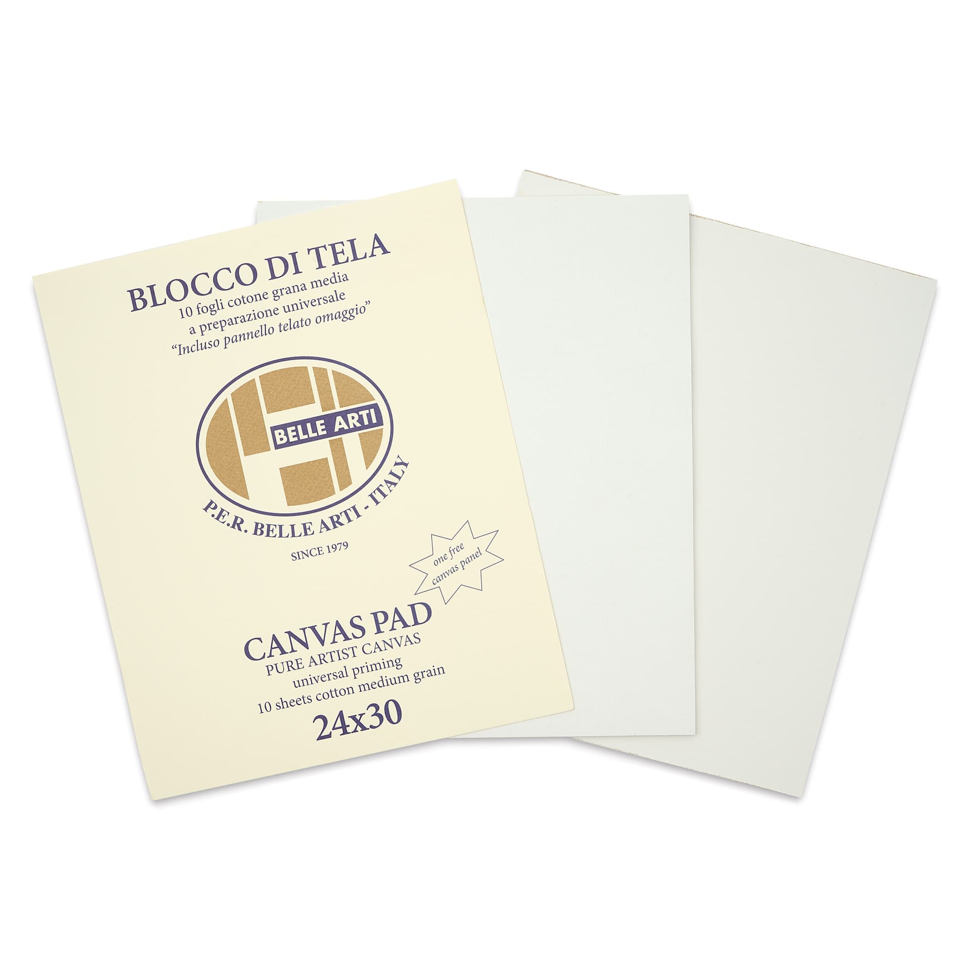 Belle Arti Acrylic Primed Canvas Pad - 9.5" x 11.8", 10 Sheets, front cover