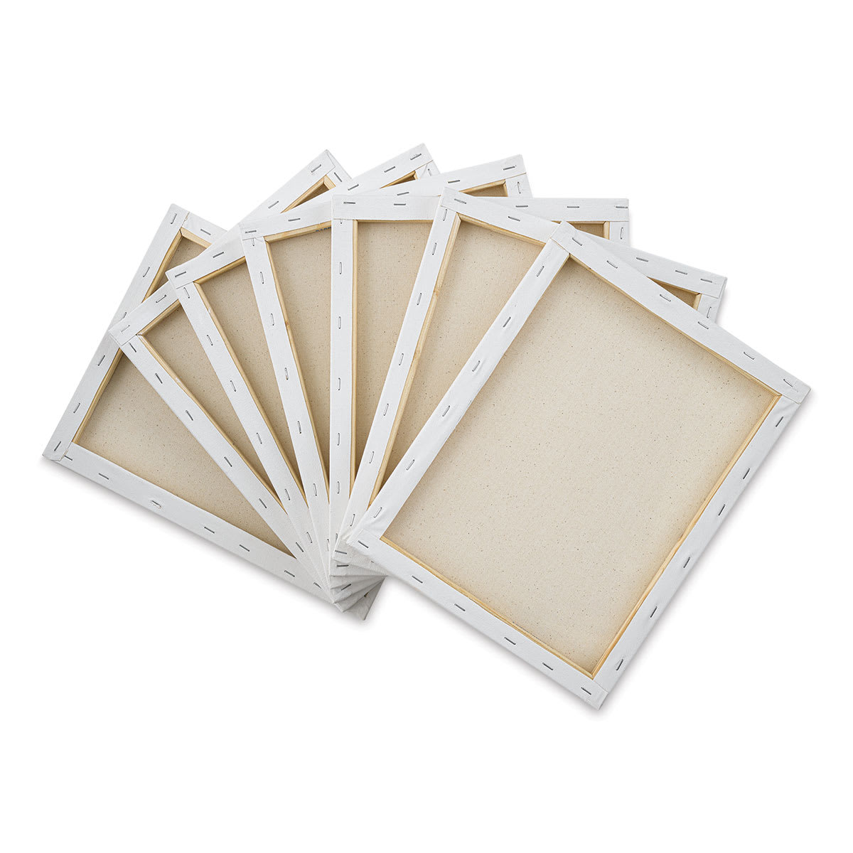 Blick Super Value Canvas Pack - 11'' x 14'', Pkg of 7 (back of canvases out of packaging)