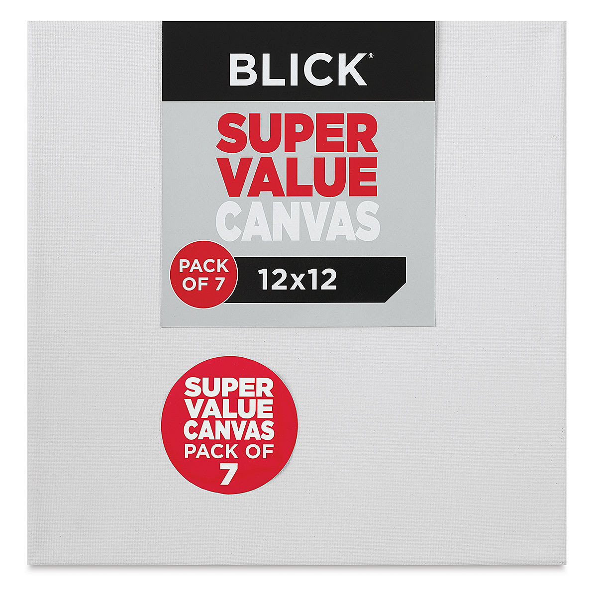 Blick Super Value Canvas Pack - 12'' x 12'', Pkg of 7