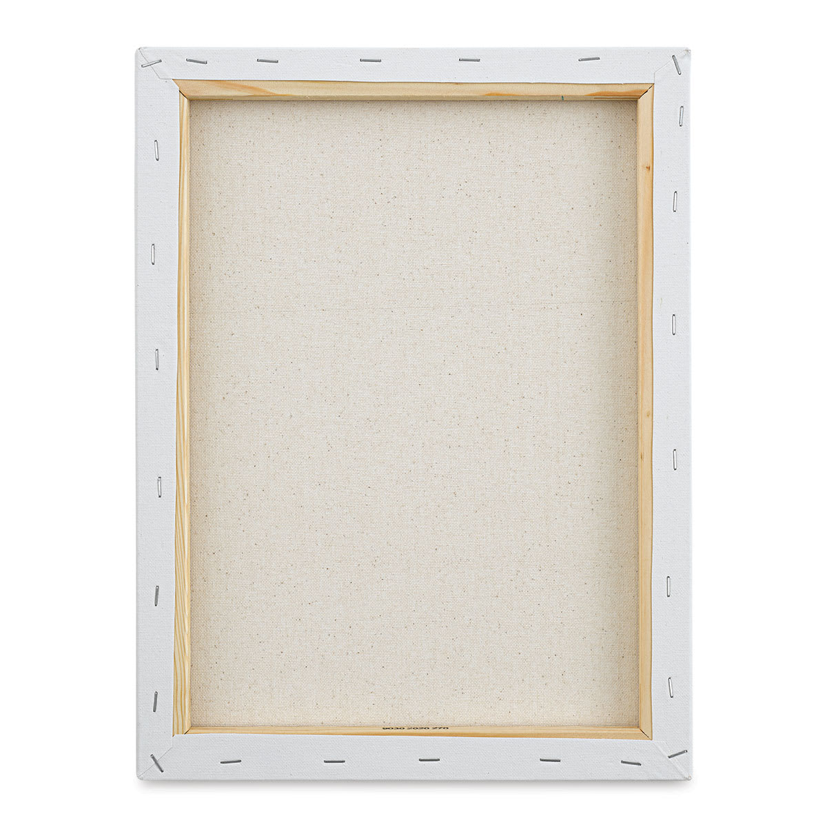 Blick Super Value Canvas Pack - 12'' x 16'', Pkg of 6 (back of a single canvas out of packaging)
