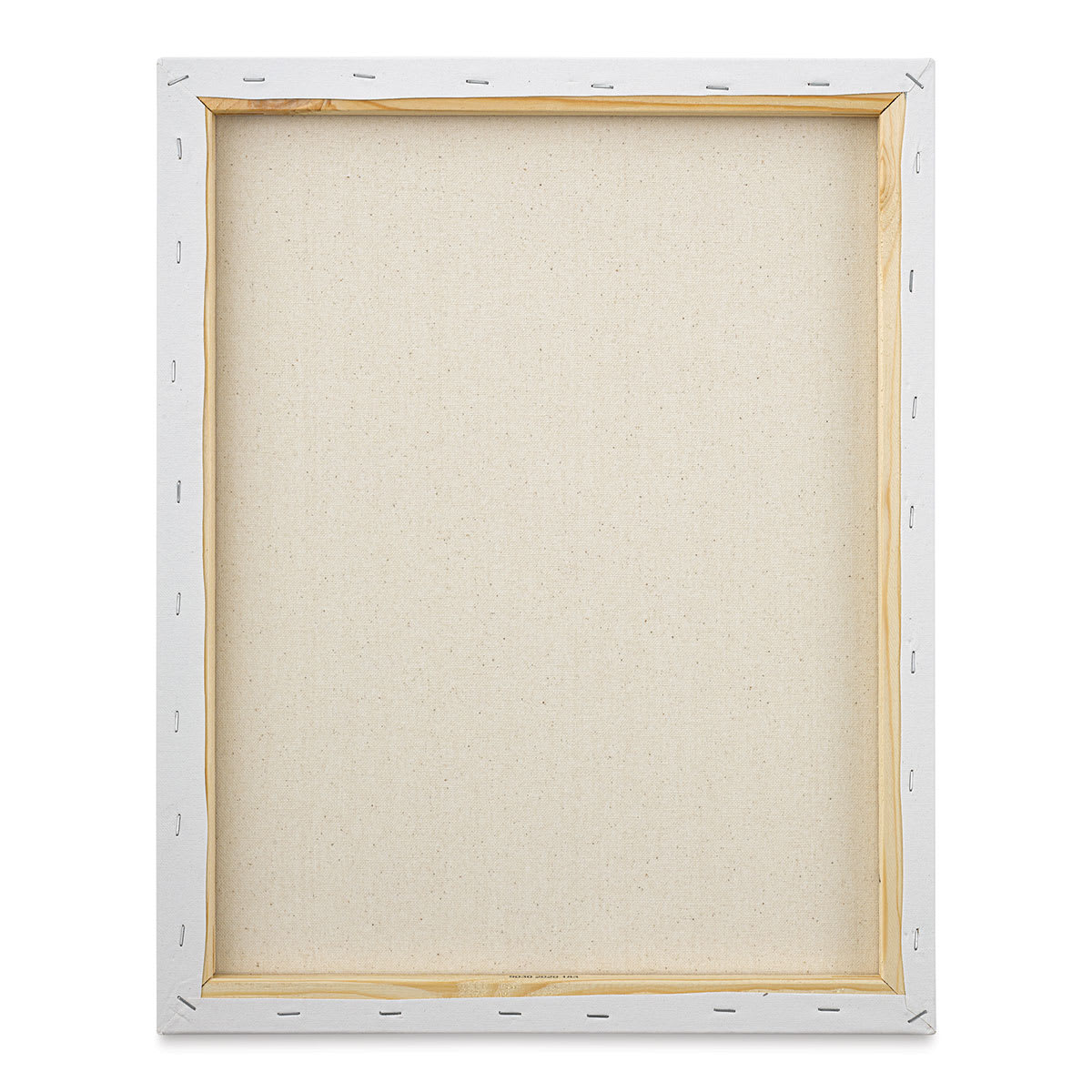 Blick Super Value Canvas Pack - 16'' x 20'', Pkg of 5 (back of a single canvas out of packaging)