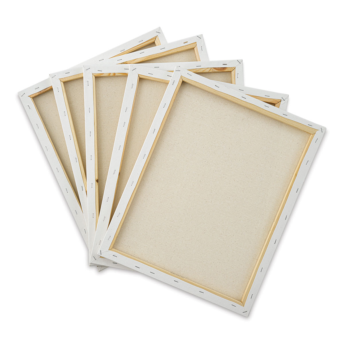 Blick Super Value Canvas Pack - 16'' x 20'', Pkg of 5 (back of canvases out of packaging)