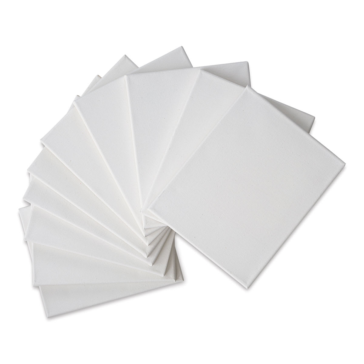Blick Super Value Canvas Pack - 8'' x 10'', Pkg of 10 (front of canvases out of packaging)