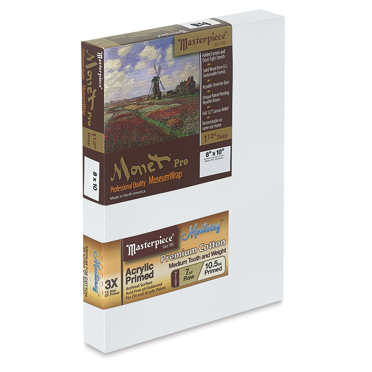 Masterpiece Monet Pro Monterey Cotton Canvas - 8" x 10", 1-1/2" Profile