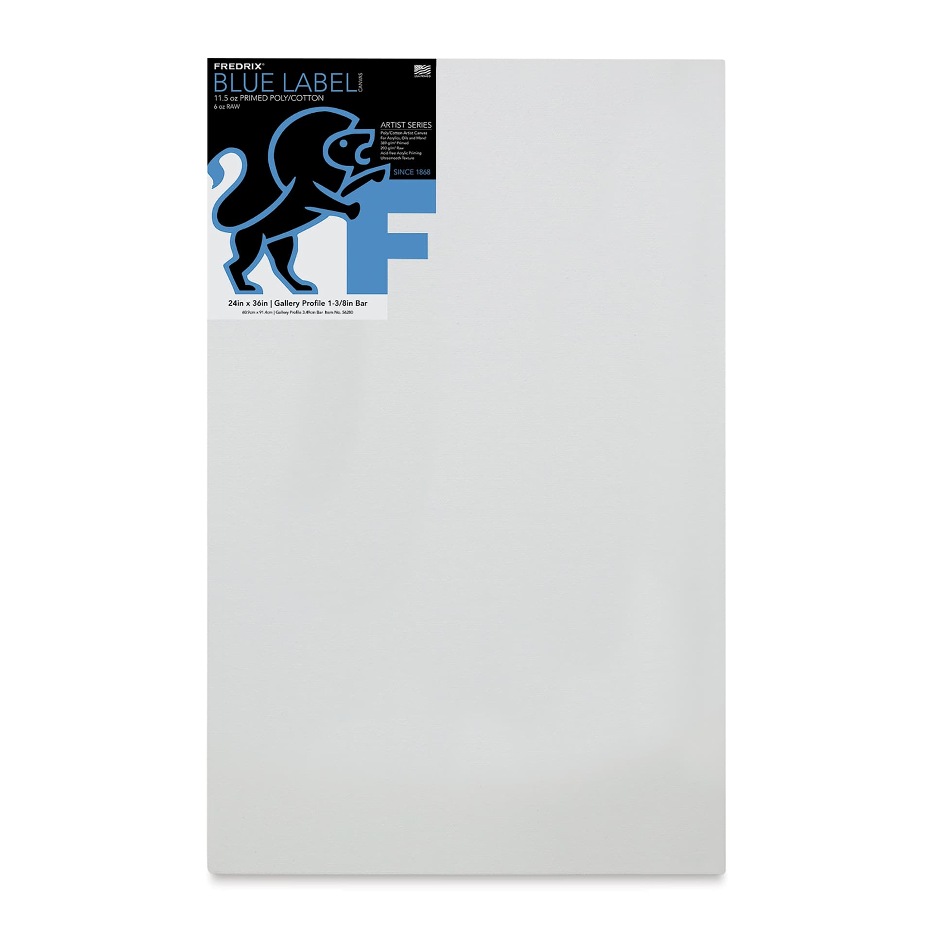 Fredrix Blue Label Cotton Canvas - 24" x 36", Gallery Profile 1-3/8"