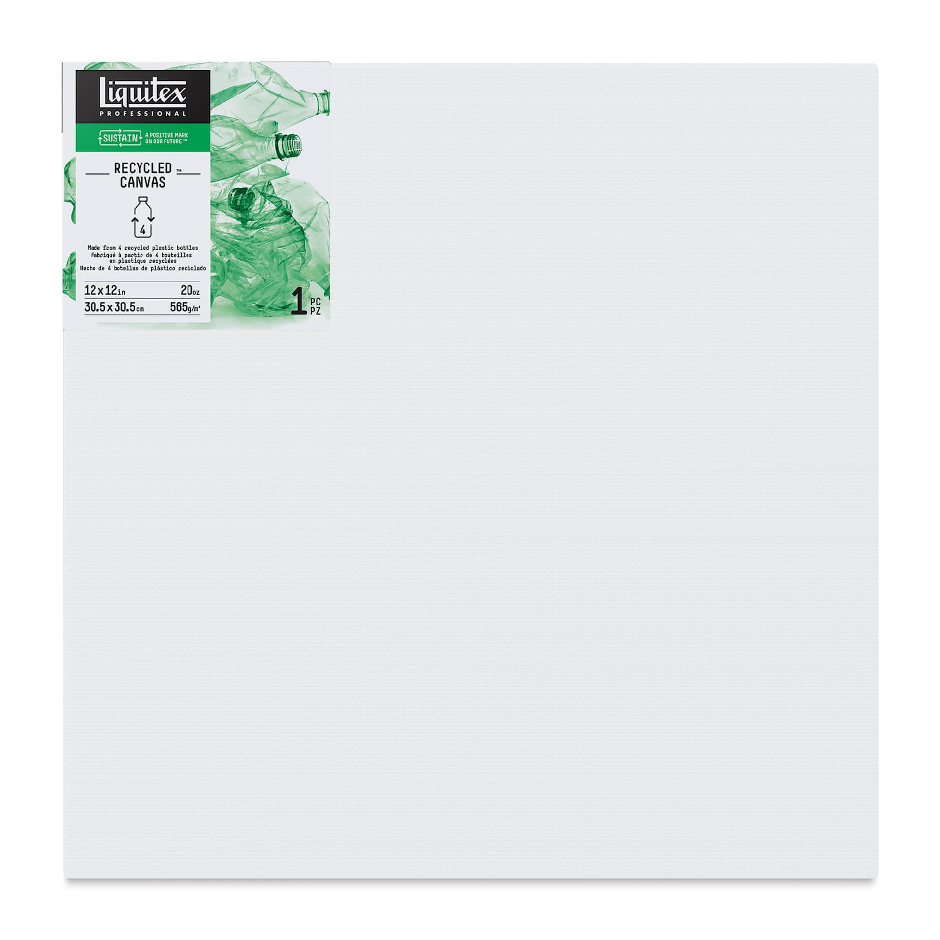Liquitex Recycled Stretched Canvas - 12" x 12", 3/4" Traditional Profile, front view