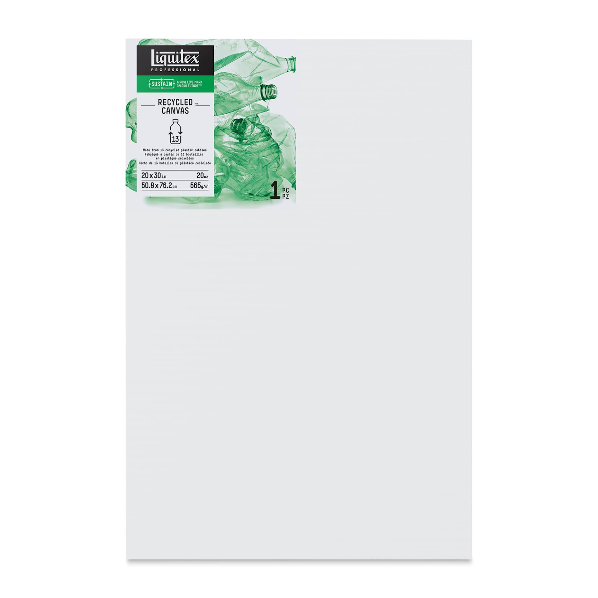 Liquitex Recycled Stretched Canvas - 20" x 30", 1-3/8" Deep Edge Profile, front view