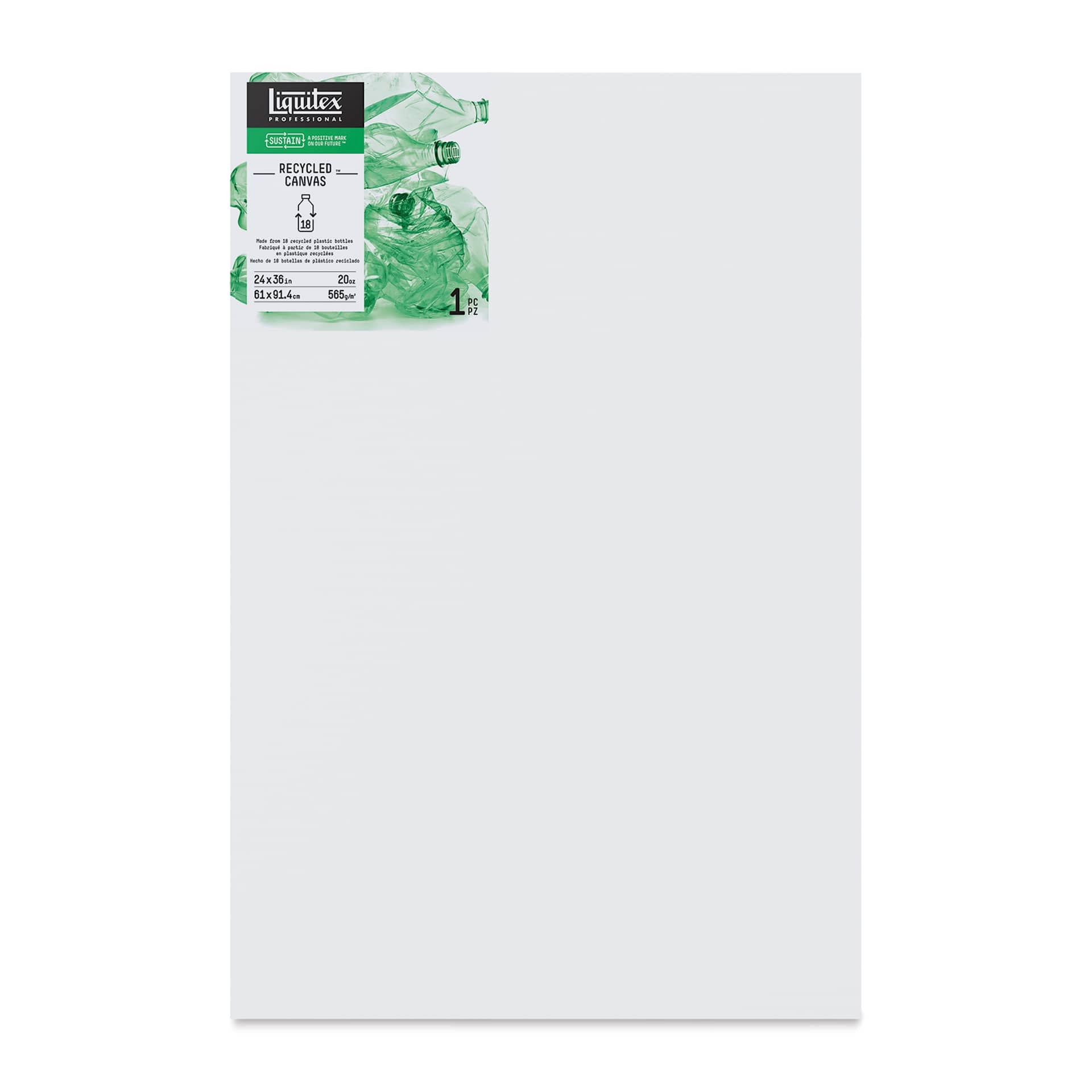 Liquitex Recycled Stretched Canvas - 24" x 36", 1-3/8" Deep Edge Profile, front view