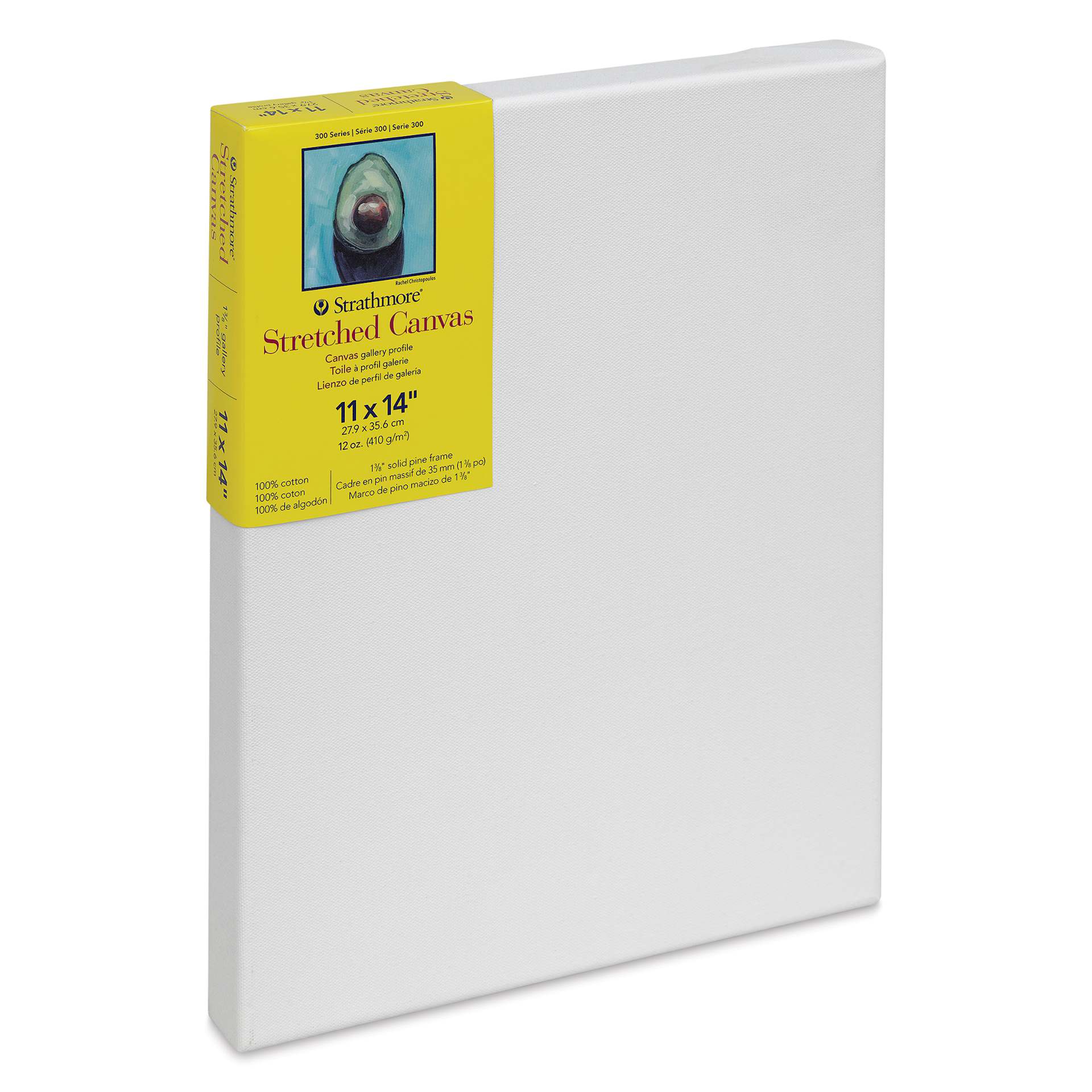 Strathmore 300 Series Stretched Cotton Canvas - 1-3/8" Profile, 11" x 14" side view