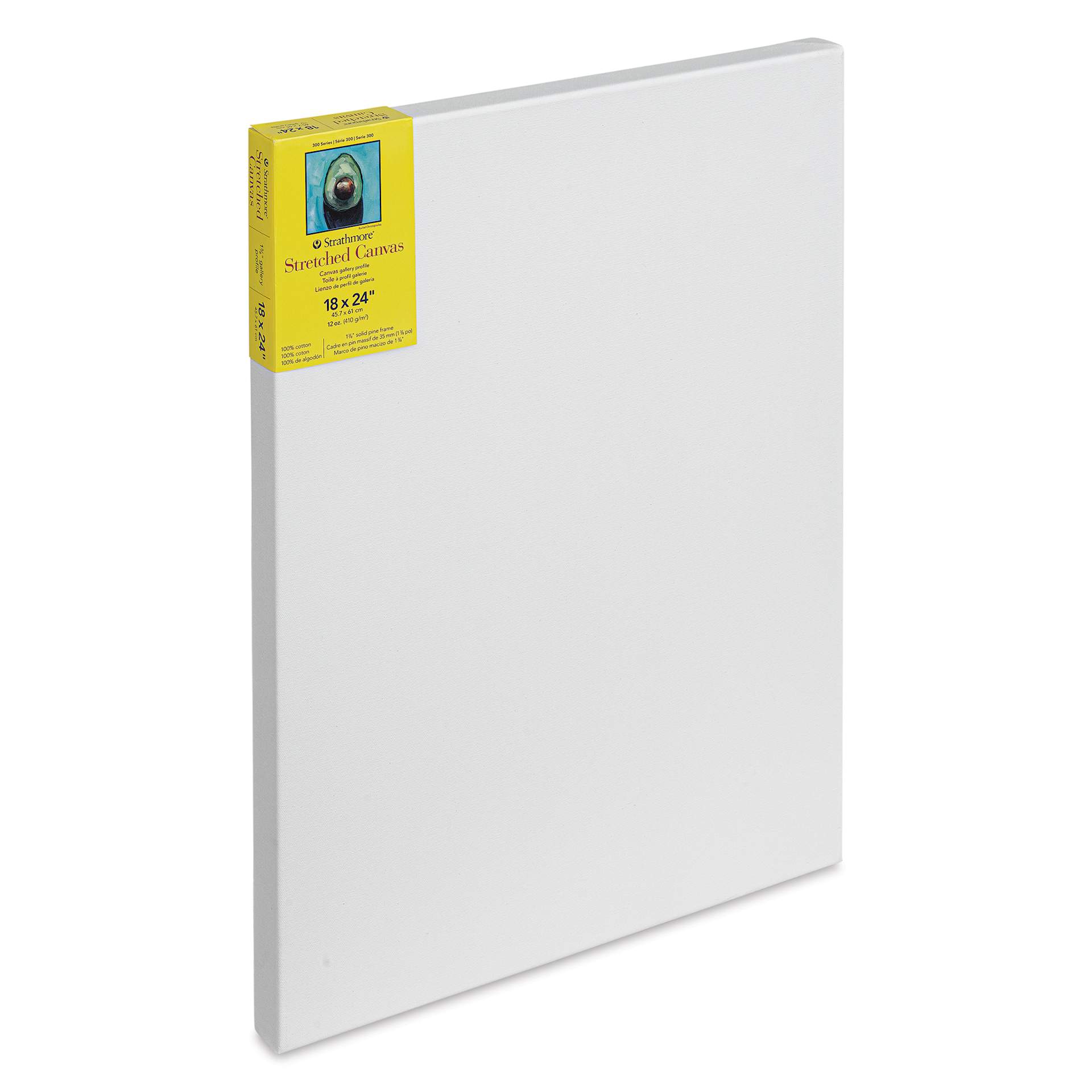 Strathmore 300 Series Stretched Cotton Canvas - 1-3/8" Profile, 18" x 24" side view