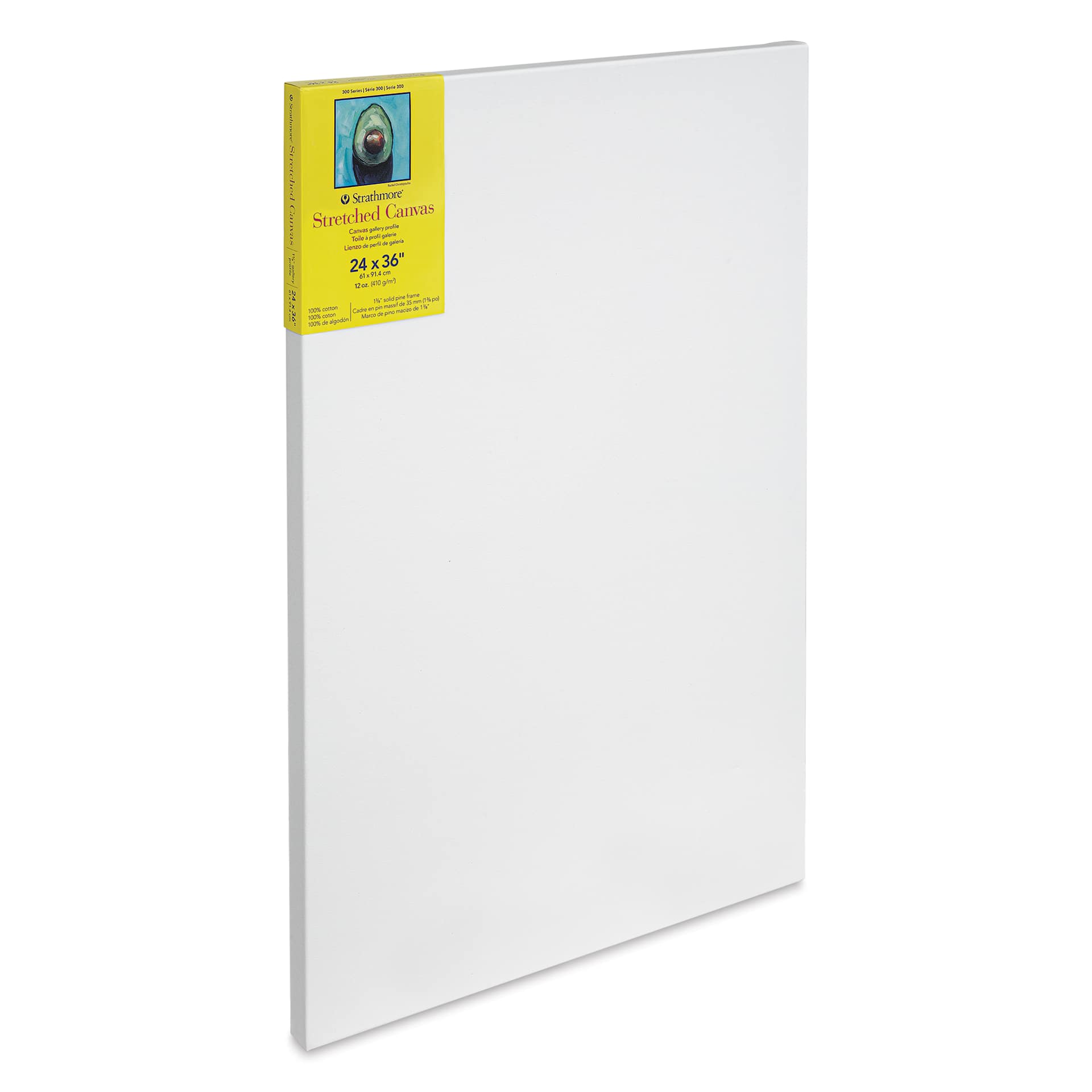 Strathmore 300 Series Stretched Cotton Canvas - 1-3/8" Profile, 24" x 36" side view