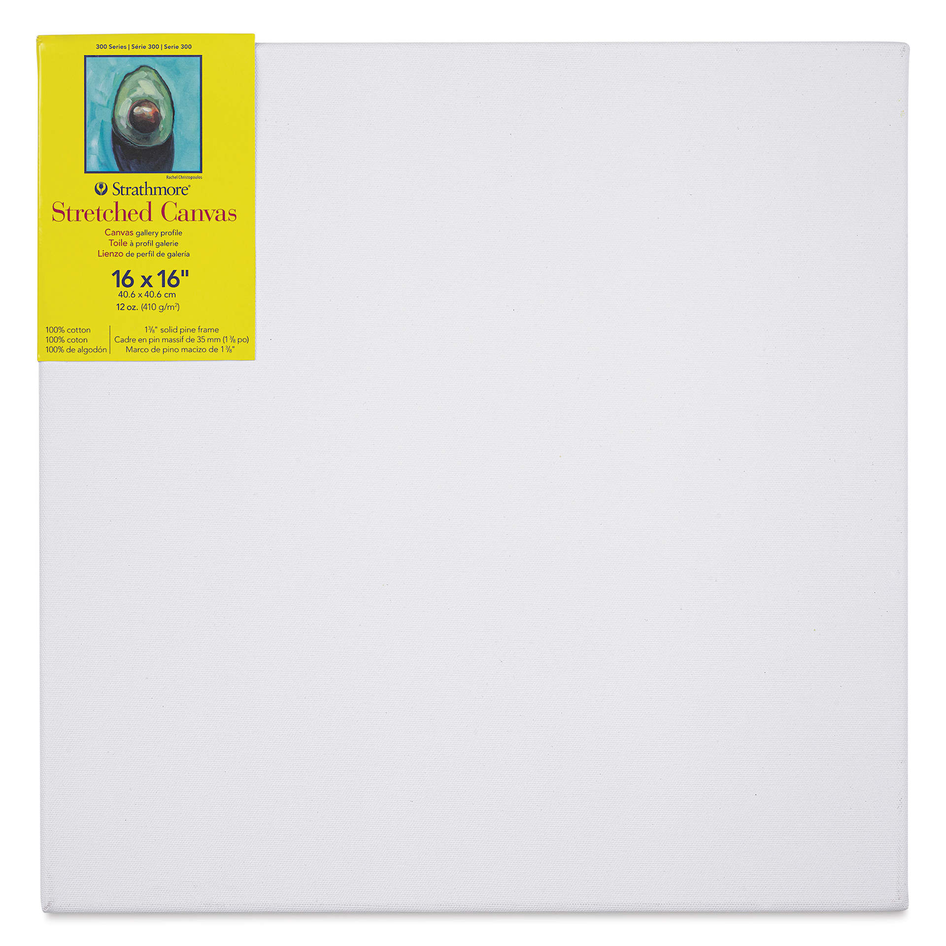 Strathmore 300 Series Stretched Cotton Canvas - 1-3/8" Profile, 16" x 16" Strathmore 300 Series Stretched Cotton Canvas - 1-3/8" Profile, 16" x 16"