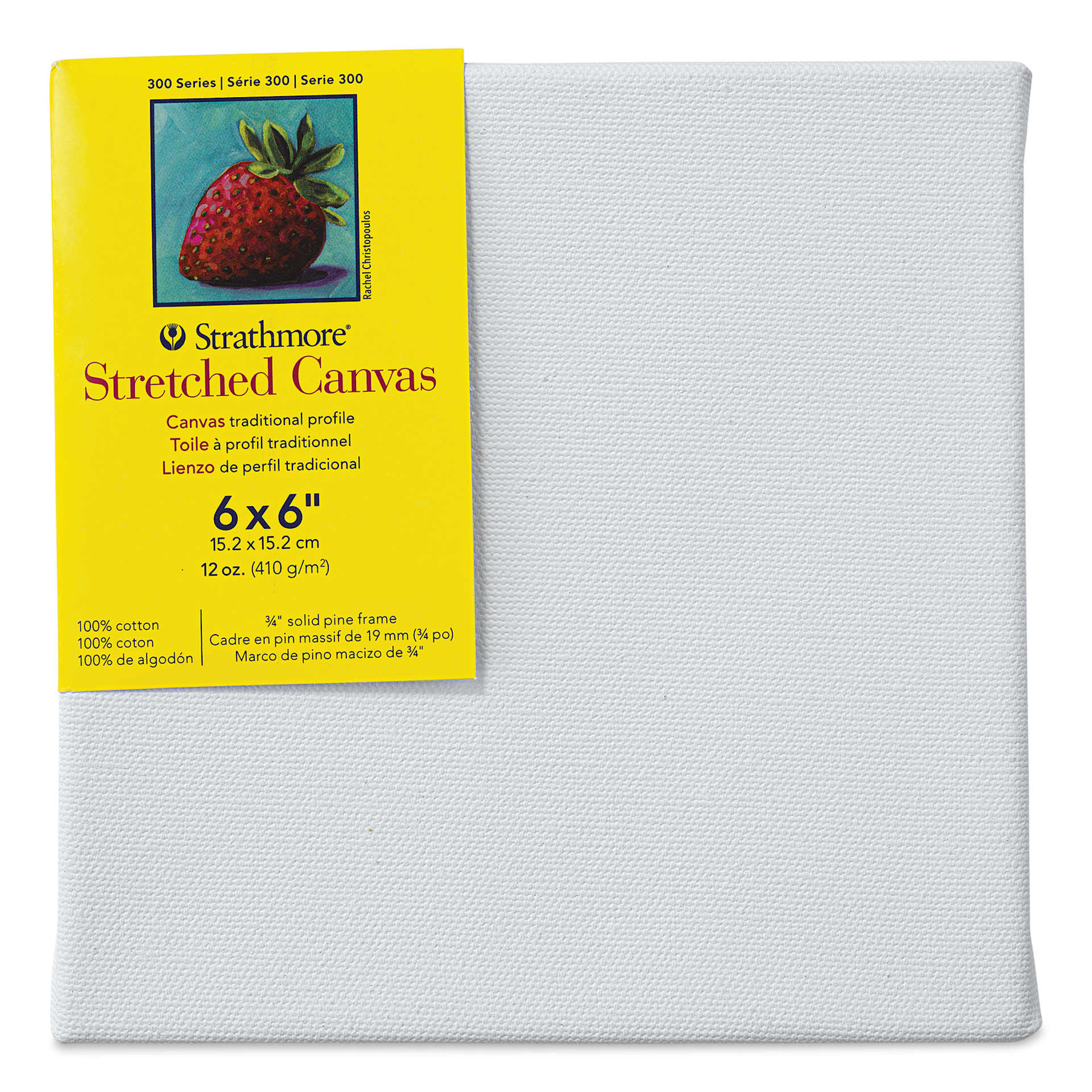 Strathmore 300 Series Stretched Cotton Canvas - 3/4" Profile, 6" x 6"