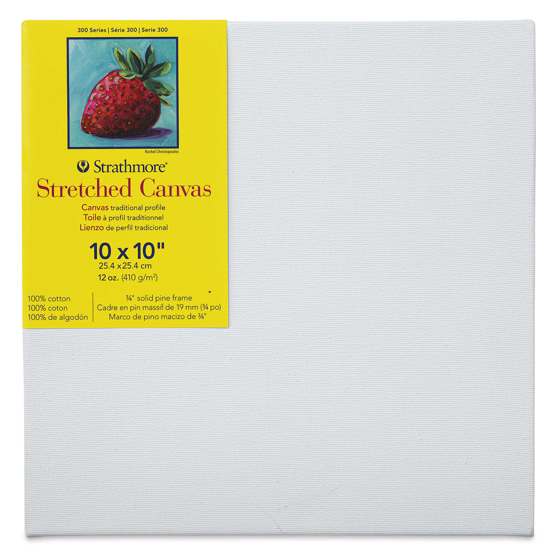 Strathmore 300 Series Stretched Cotton Canvas - 3/4" Profile, 10" x 10"