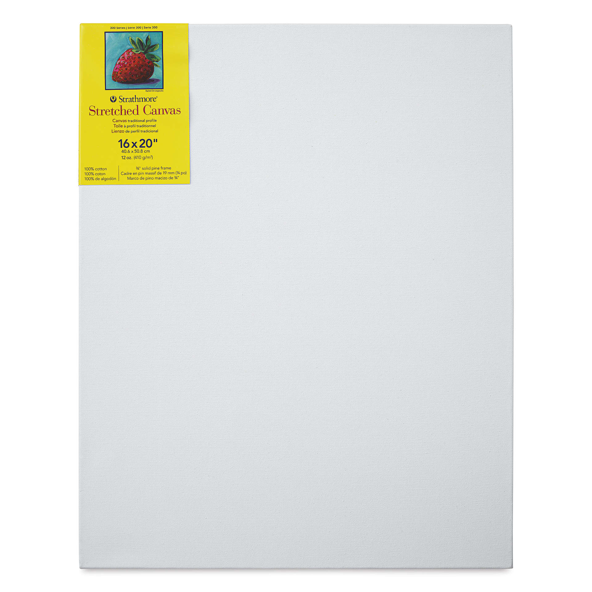 Strathmore 300 Series Stretched Cotton Canvas - 3/4" Profile, 16" x 20"