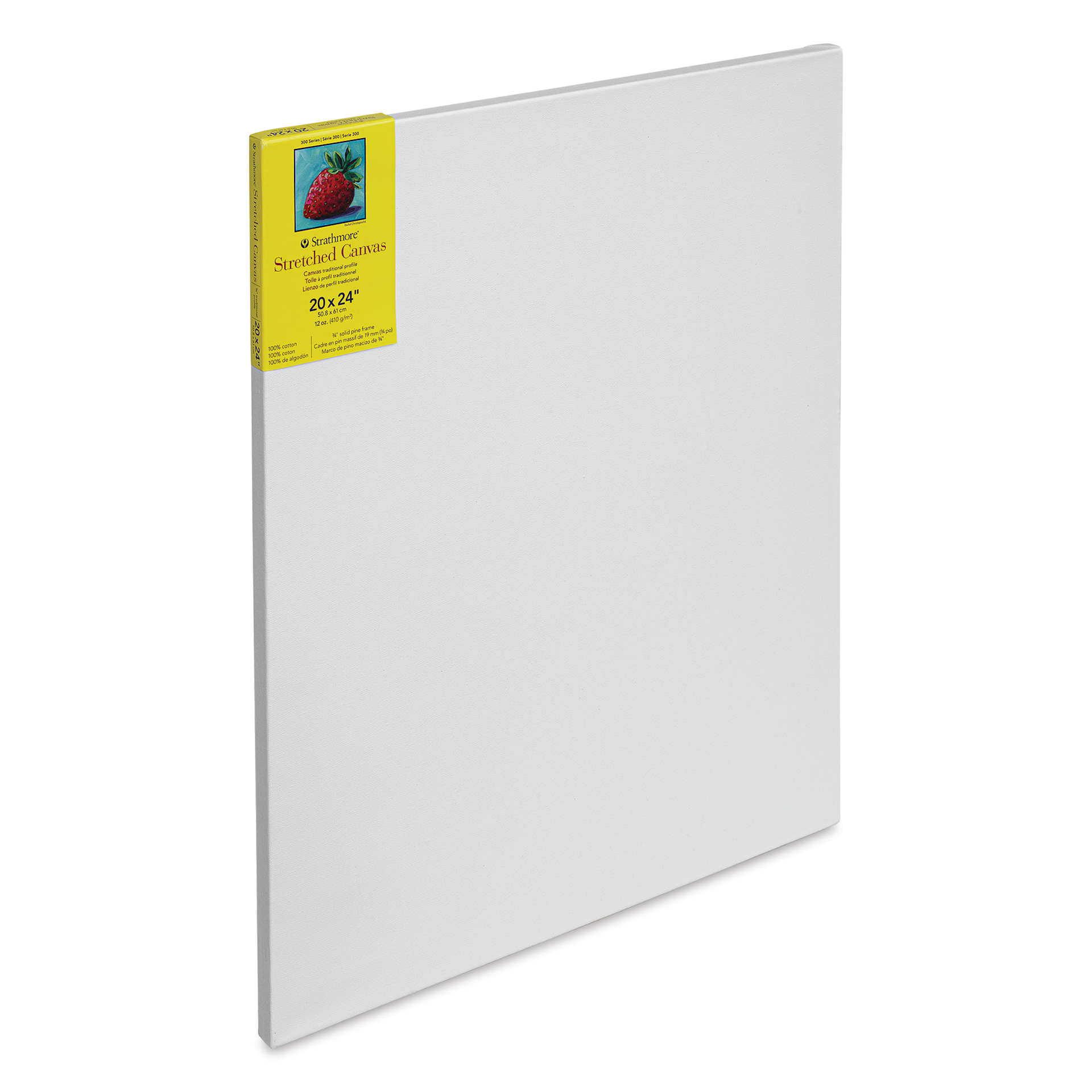 Strathmore 300 Series Stretched Cotton Canvas - 3/4" Profile, 20" x 24" side view