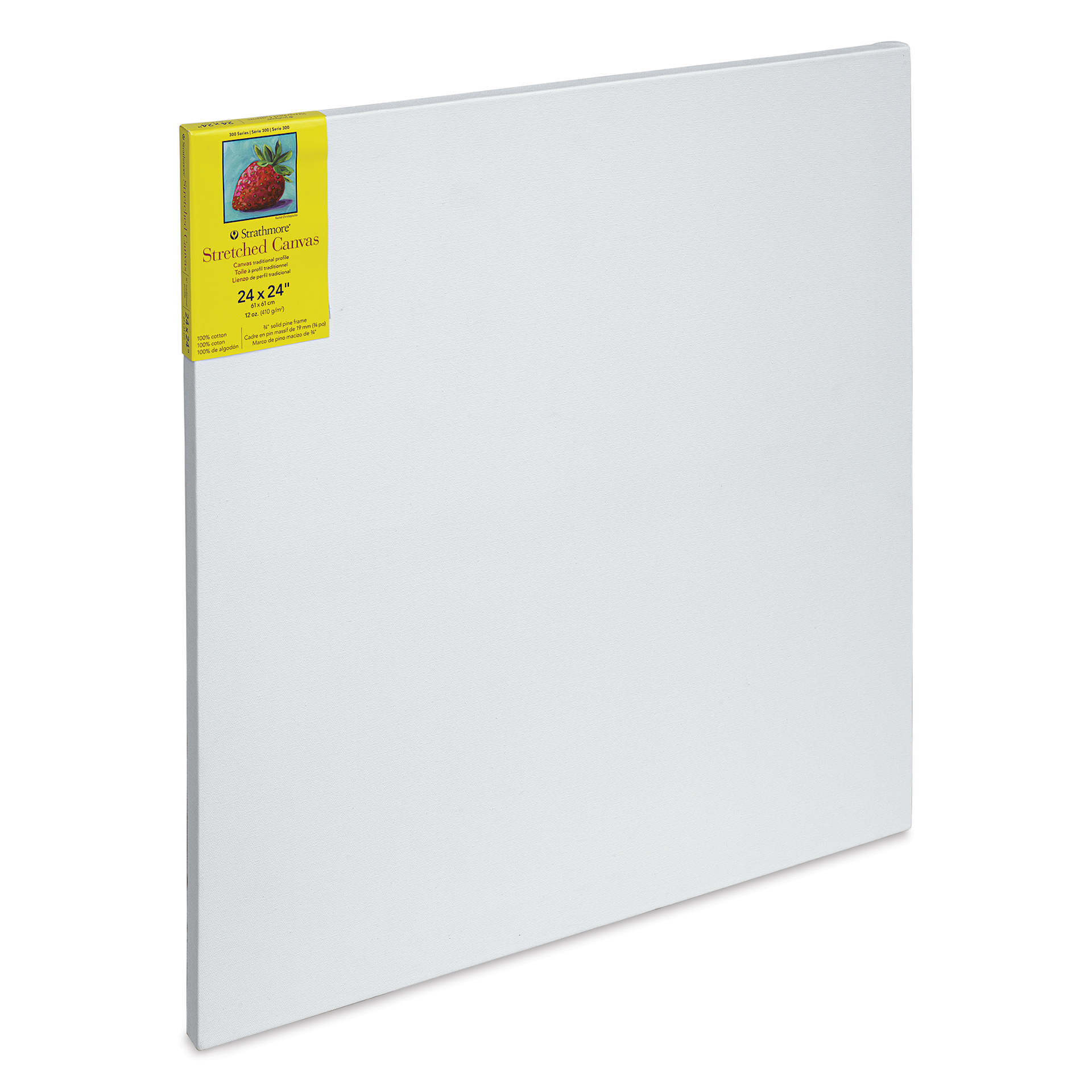 Strathmore 300 Series Stretched Cotton Canvas - 3/4" Profile, 24" x 24" side view