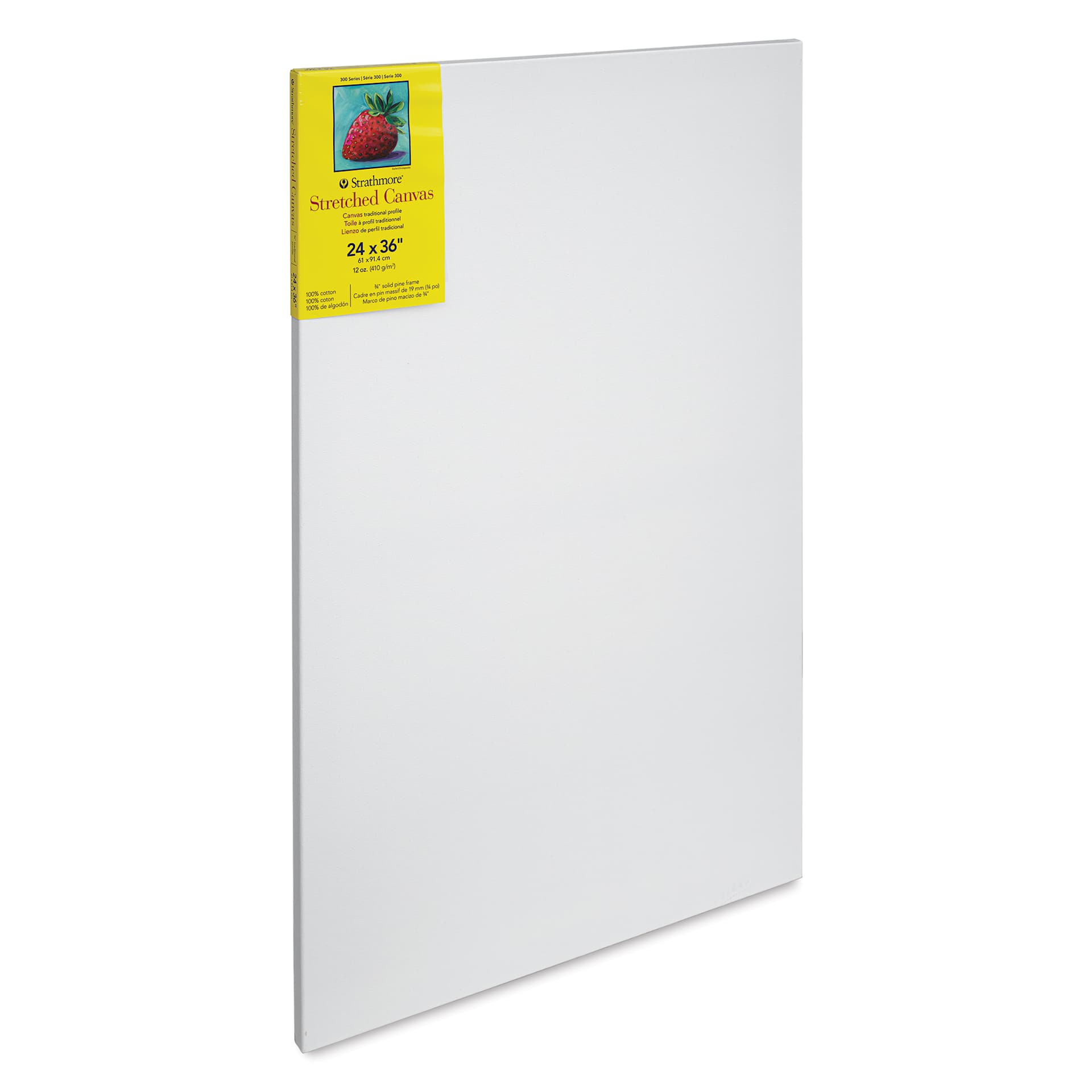 Strathmore 300 Series Stretched Cotton Canvas - 3/4" Profile, 24" x 36" side view