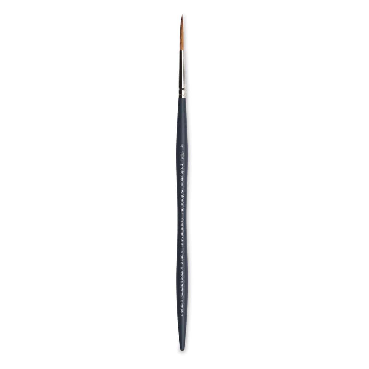 Winsor & Newton Professional Watercolor Synthetic Sable Brush - Rigger, Size 4, Short Handle